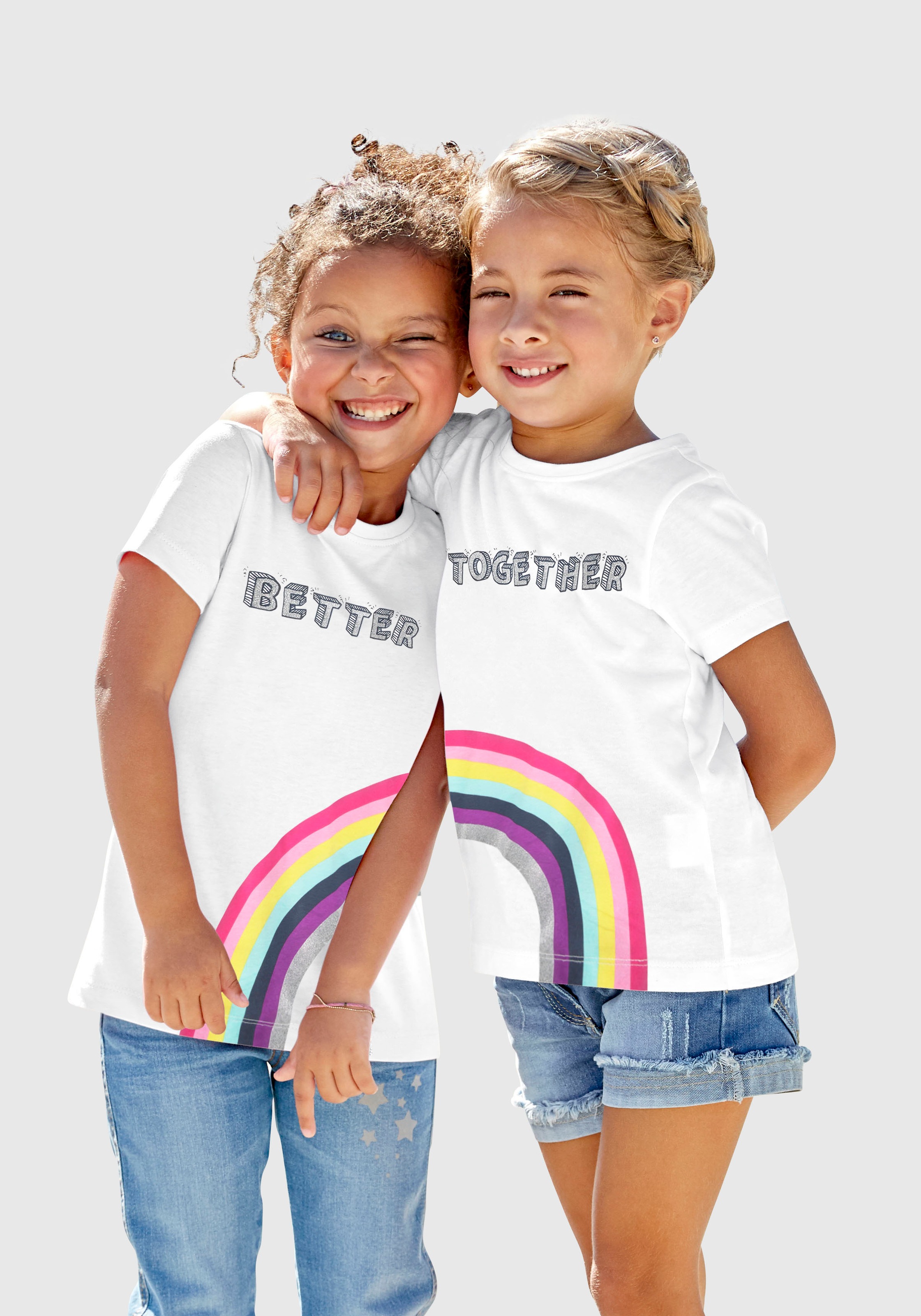 KIDSWORLD Print-Shirt »BETTER TOGETHER«, (Packung, 2er-Pack), für Freundinnen