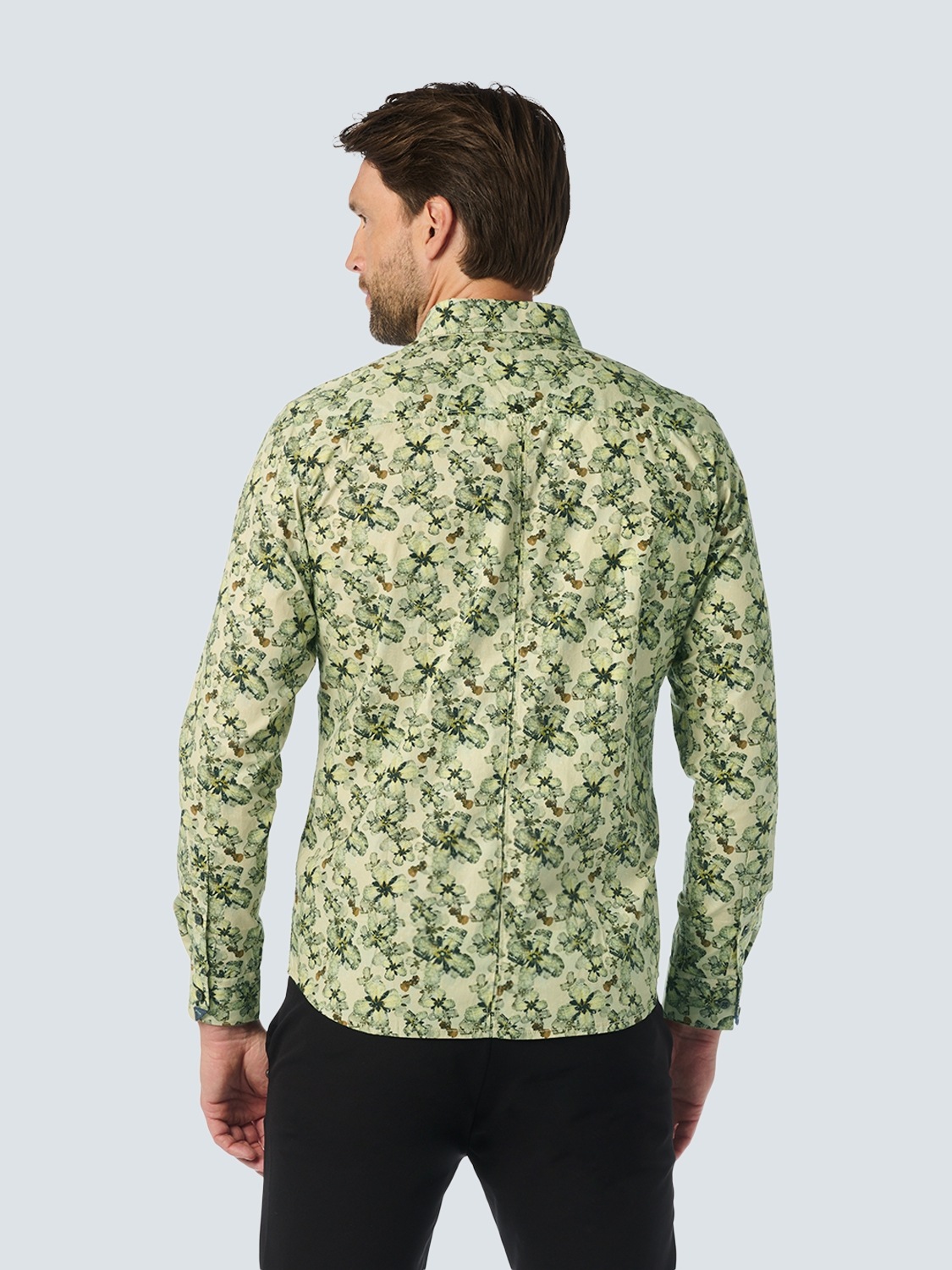 NO EXCESS Langarmhemd, mit All-Over Print