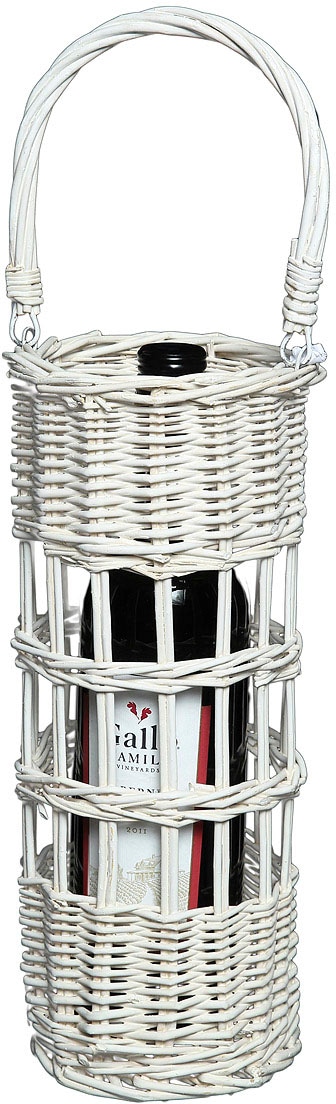 Ambiente Haus Flaschenhalter »Flaschenträger aus korb - weiß 31cm«, (1 St.)  kaufen bei OTTO
