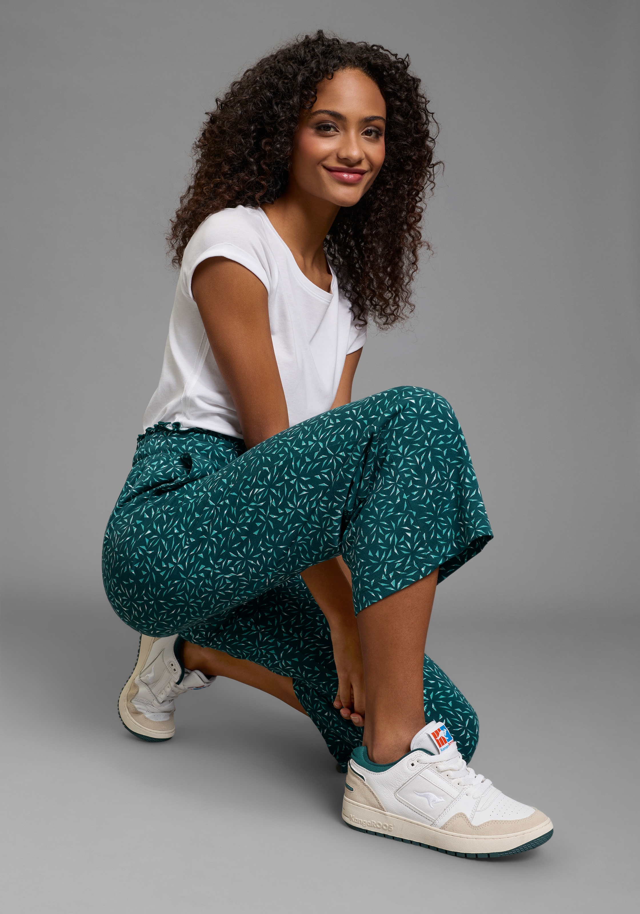 KangaROOS Culotte  weite Jerseyhose, mit Eingrifftaschen, mit Bindeband am Bund