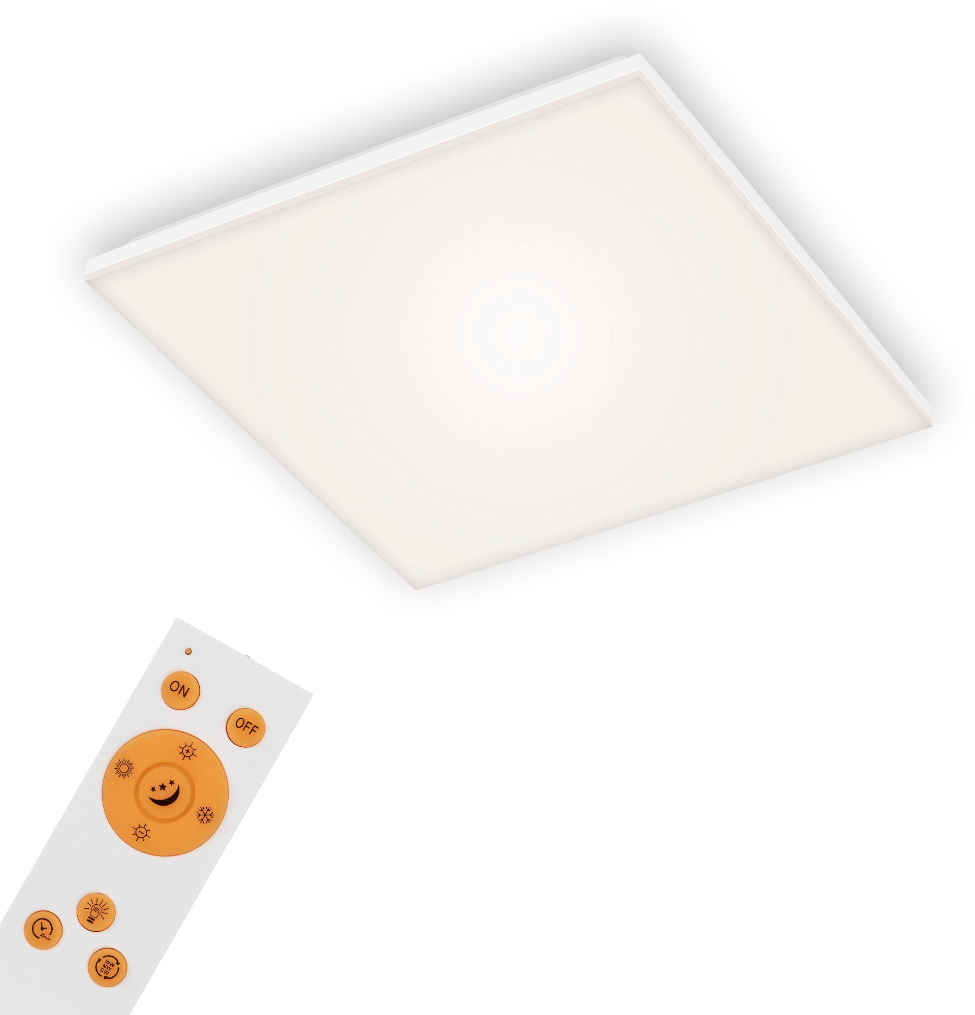 LED Panel mit Fernbedienung, Gr. 45 x 45 cm, stufenlos dimmbar, LED fest integriert