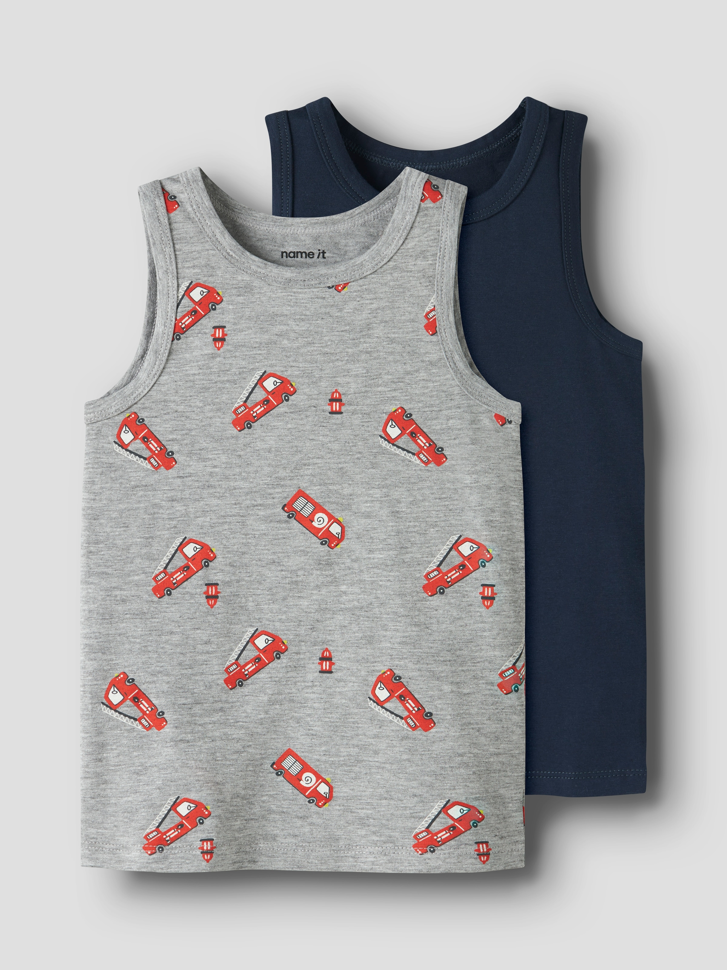 Name It Unterhemd »NMMTANK TOP 2P GREY FIRETRUCK NOOS« Packung, 2 Stk.