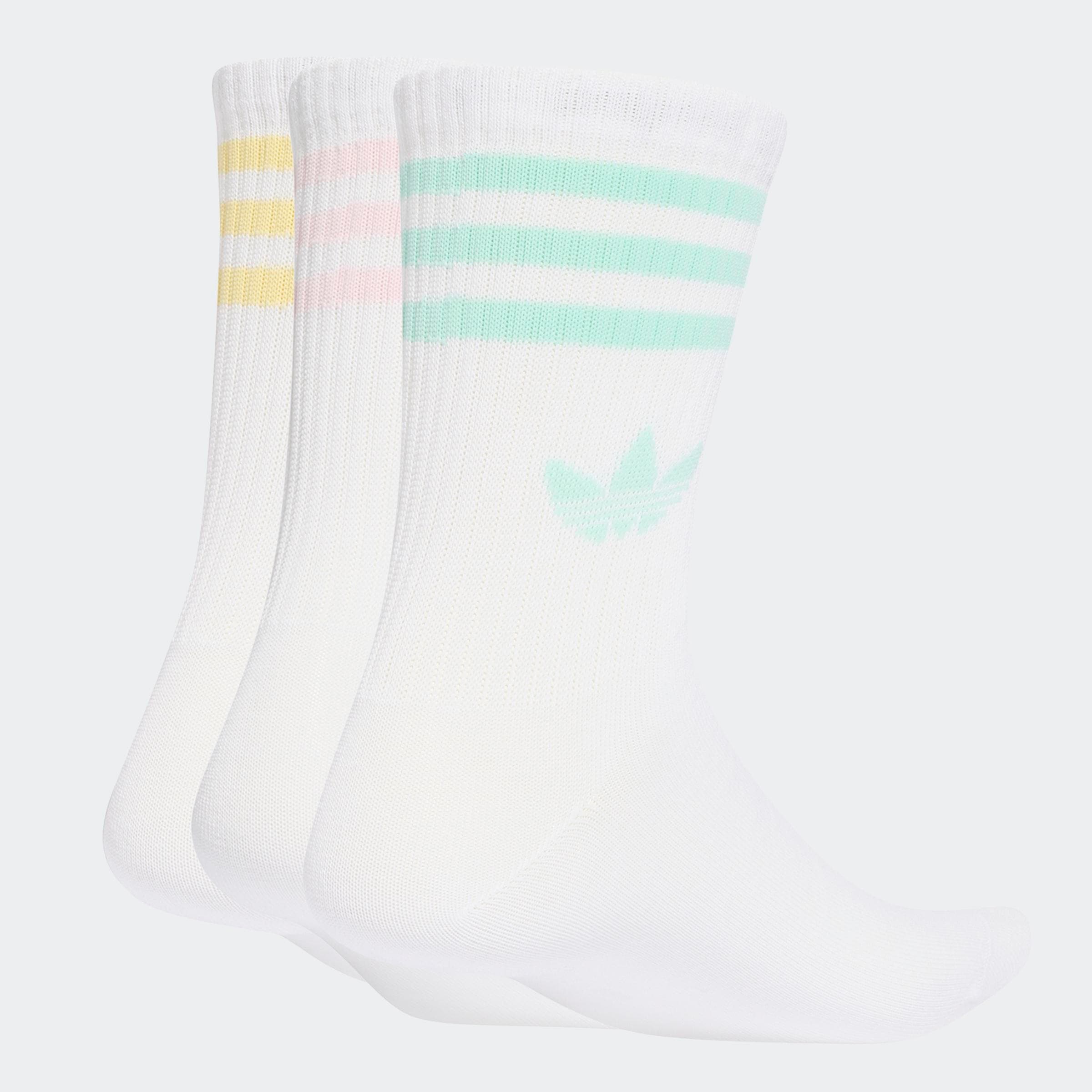 adidas Originals Sportsocken »3-STREIFEN CREW 3ER-PACK« 3 Paar tlg. knöchellange Passform, mit 3-Streifen