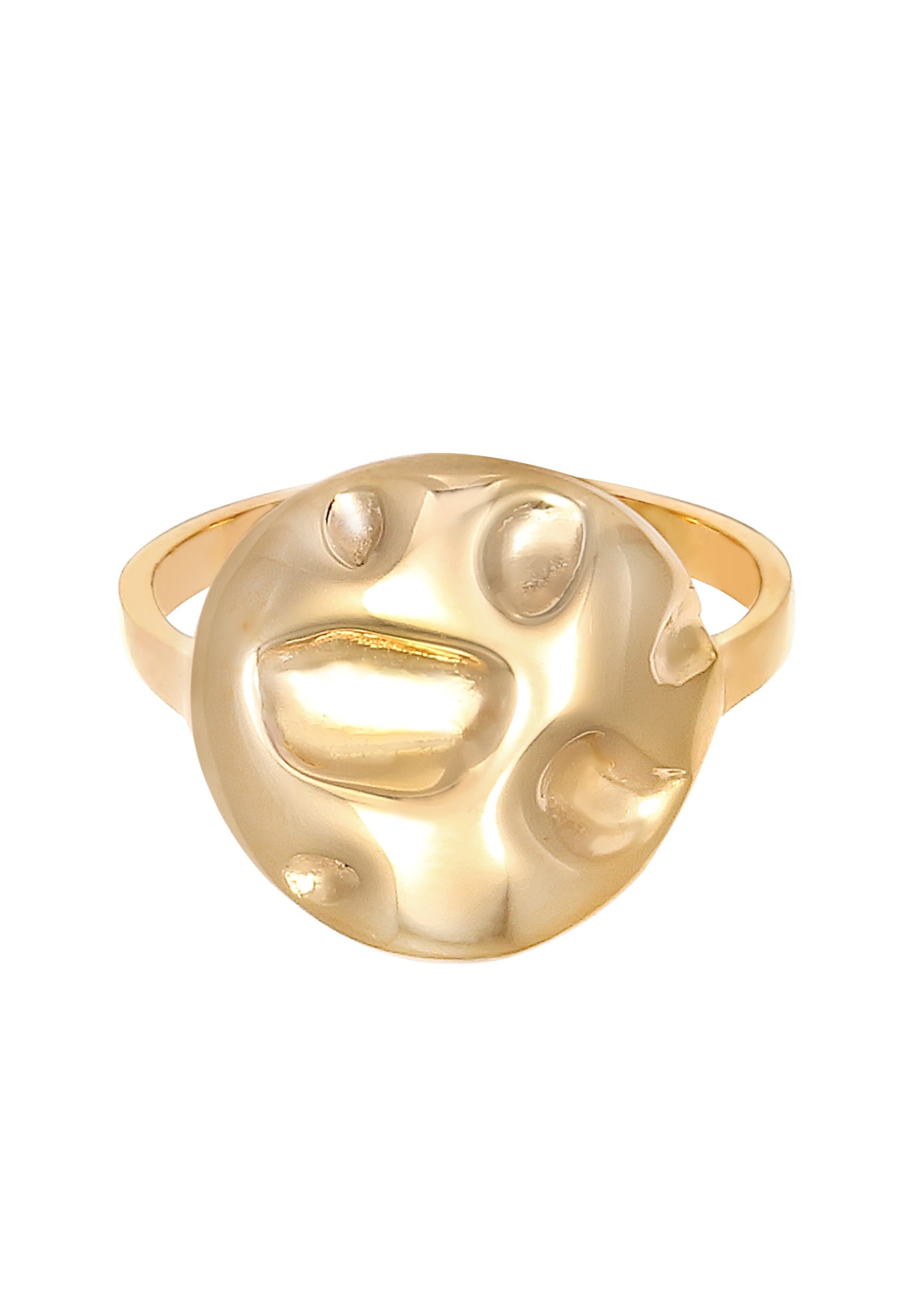 Elli Silberring »Ring Plättchen Coin Rund Struktur Geo 925 Silber«