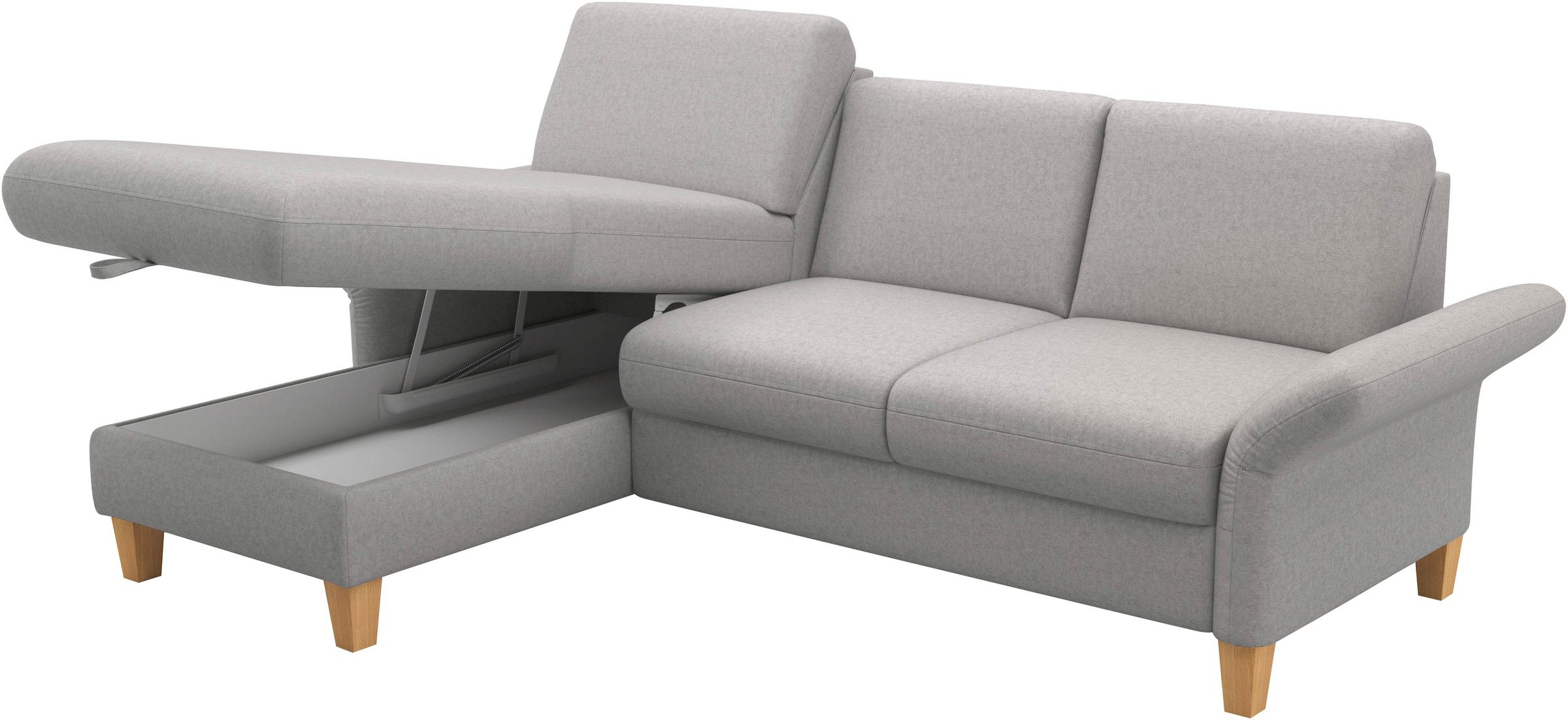 Home affaire Ecksofa »Rochelle, L-Form«, wahlweise mit Armteilverstellung, Bettfunktion und Bettkasten