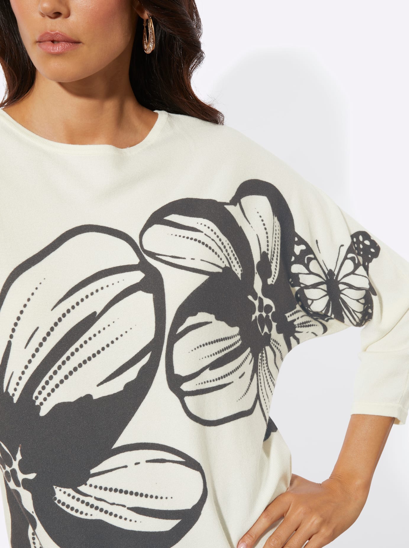 creation L 3/4 Arm-Pullover »Lyocell-Viskose-Pullover«