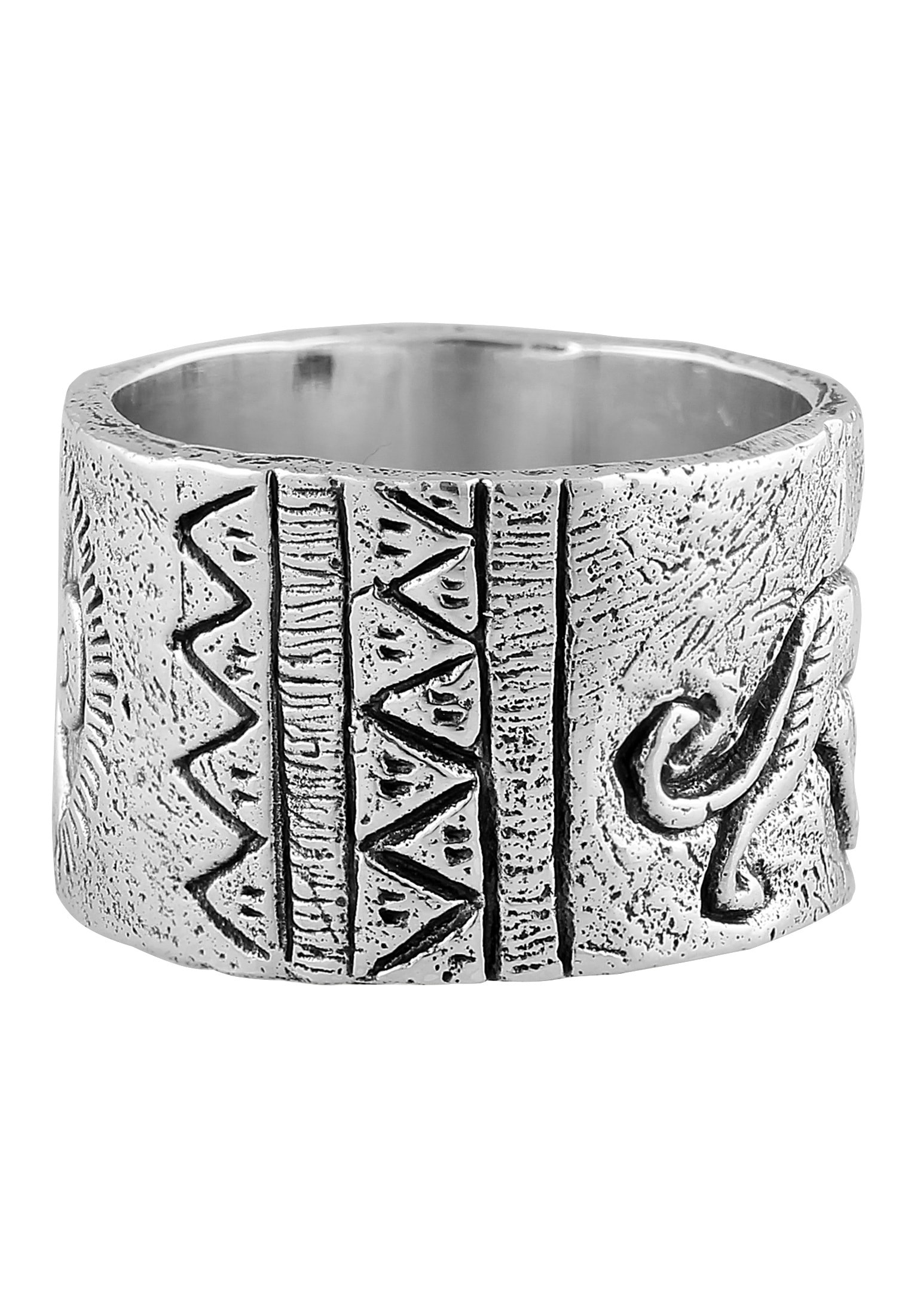 HAZE & GLORY Siegelring »Ring Bandring - Lions Eye 925 Silber«
