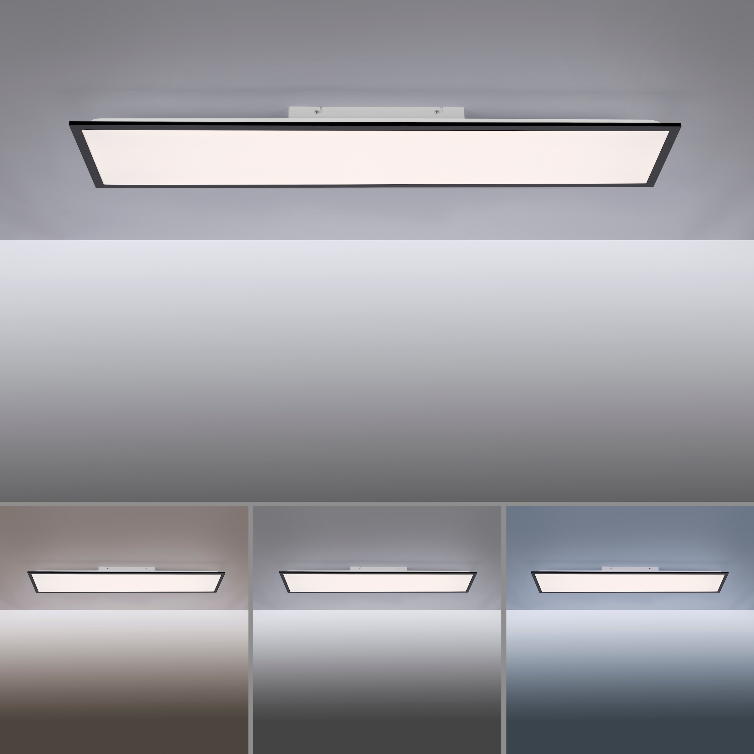 JUST LIGHT LED Deckenleuchte »FLAT«, 1 flammig, Leuchtmittel LED-Board | LED fest integriert, dimmbar über Fernbedienung
