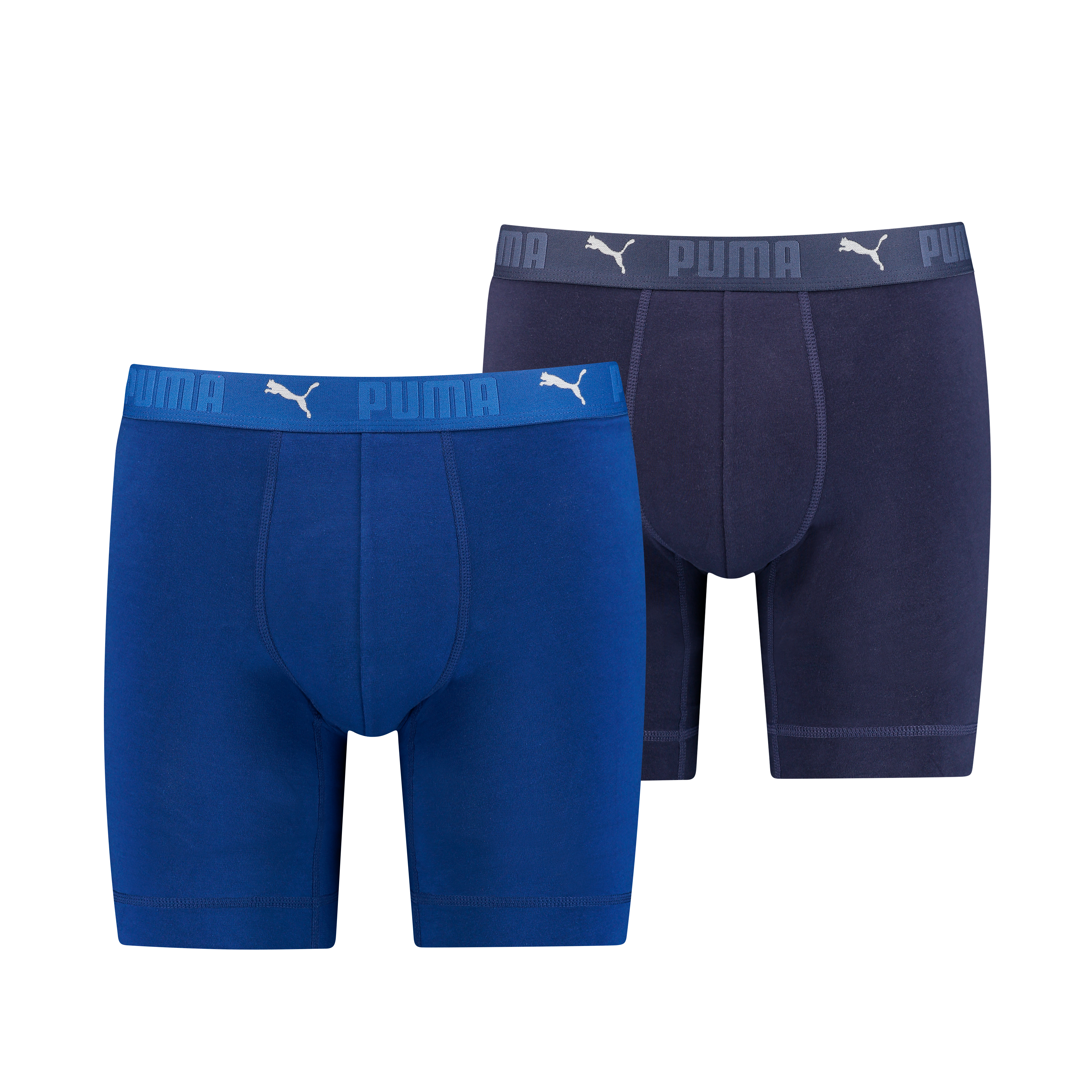 PUMA Boxershorts »PUMA MEN SPORT COTTON LONG BOXERS 2P«, (Packung, 2er Pack), mit Markenschriftzug im Bund