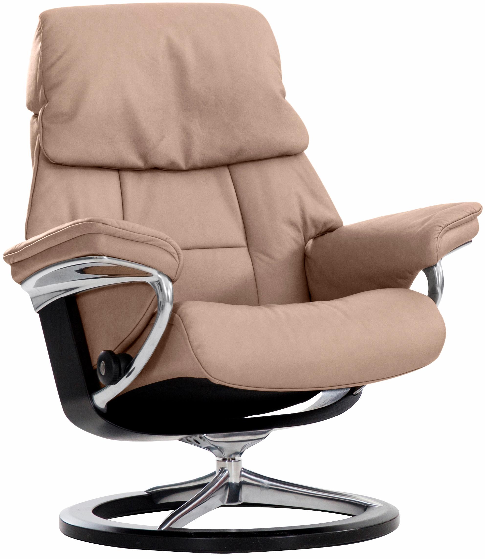 Stressless® Relaxsessel »Ruby«, (Set, Relaxsessel mit Hocker), mit Signature Base, Größe L, Gestell Eiche, Wenge, Braun & Schwarz