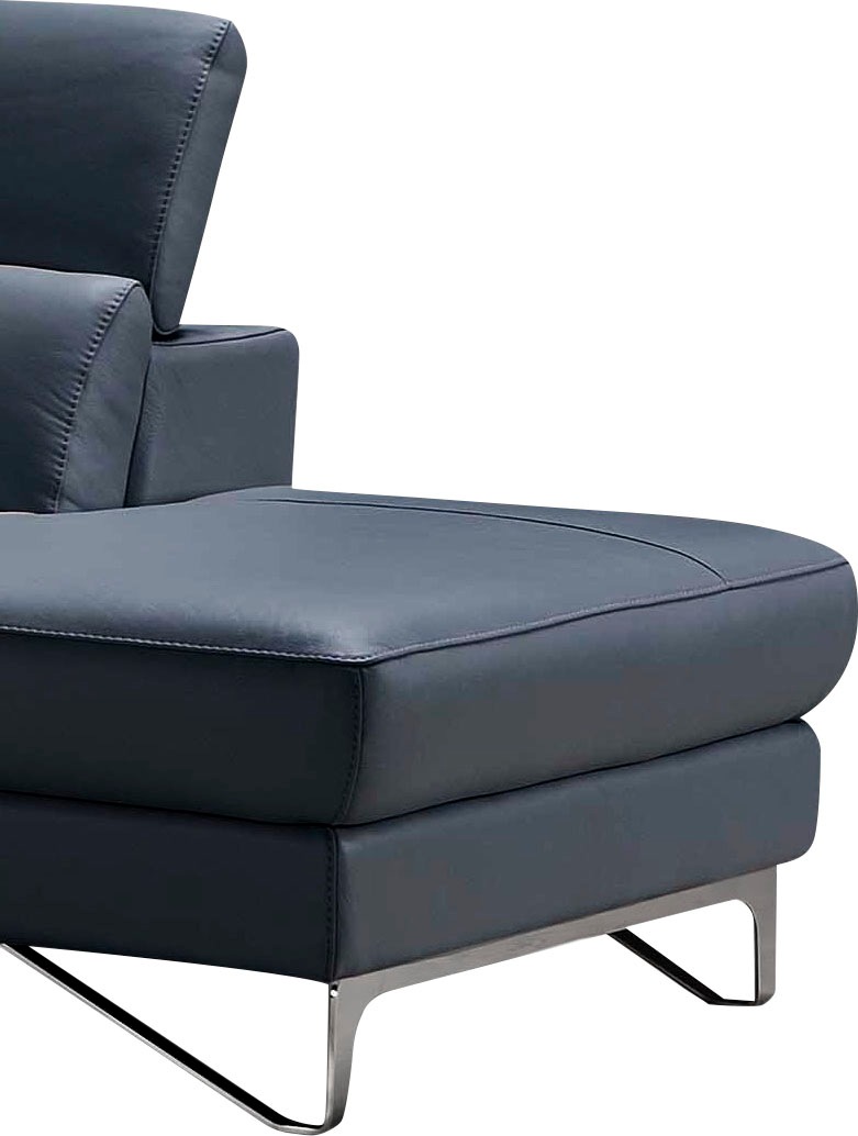 Egoitaliano Ottomane »Princess, elegantes Designsofa mit erstklassigem Sitzkomfort,«, inkl. verstellbarem Kopfteil und edle Designmetallfüße