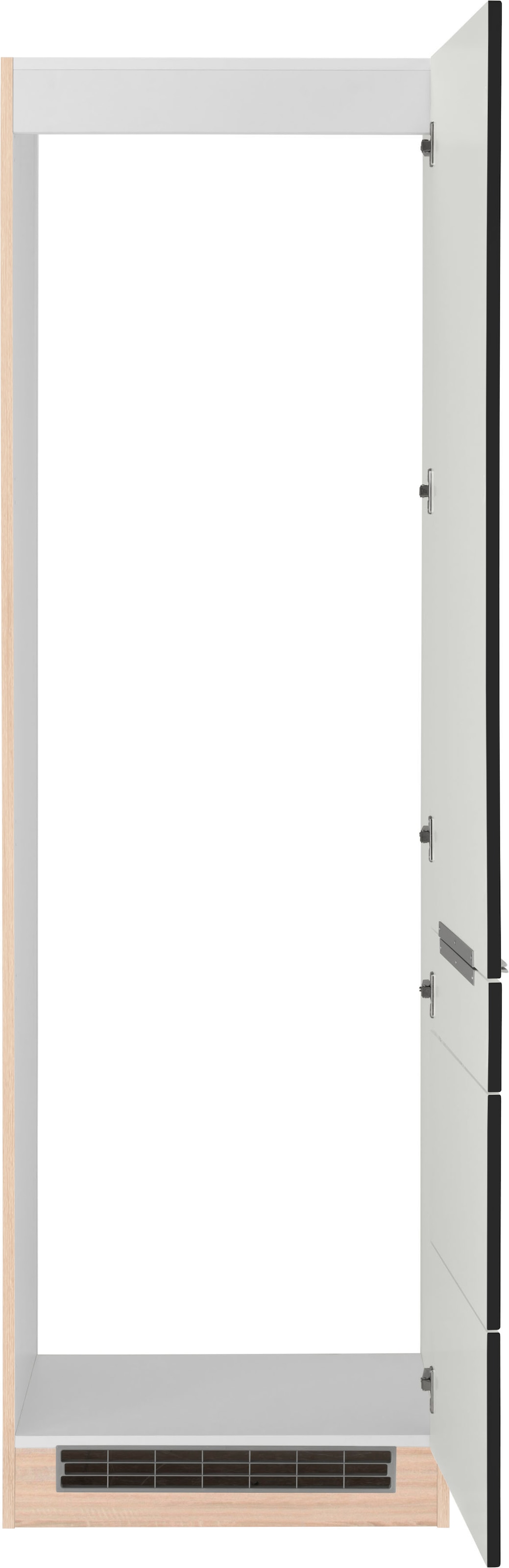 KOCHSTATION Kühlumbauschrank »KS-Brindisi« 60 cm breit, 200 cm hoch, hochwertige MDF Fronten