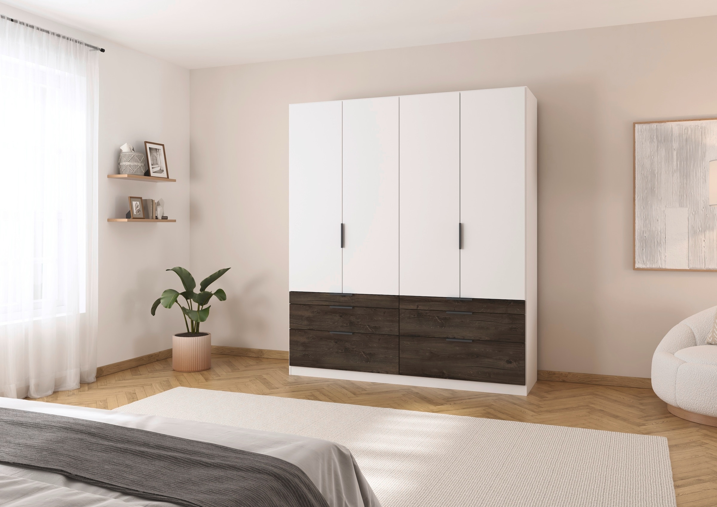 rauch Kleiderschrank »Koda«, (oberer Schubkasten mit praktischer Inneneinteilung), mit symmetrisch angeordneten Schubladen MADE IN GERMANY