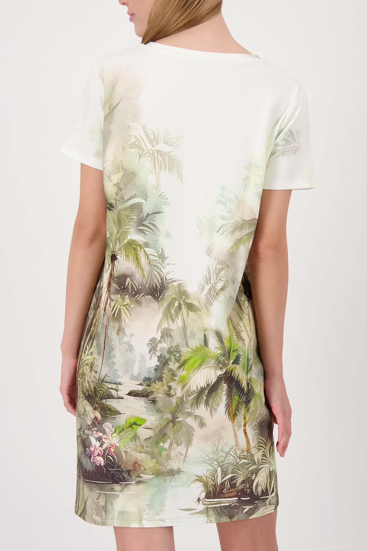 Monari Shirtkleid »Kleid Tropical Allover« Ohne Tasche Regular fit mit tropischem Print