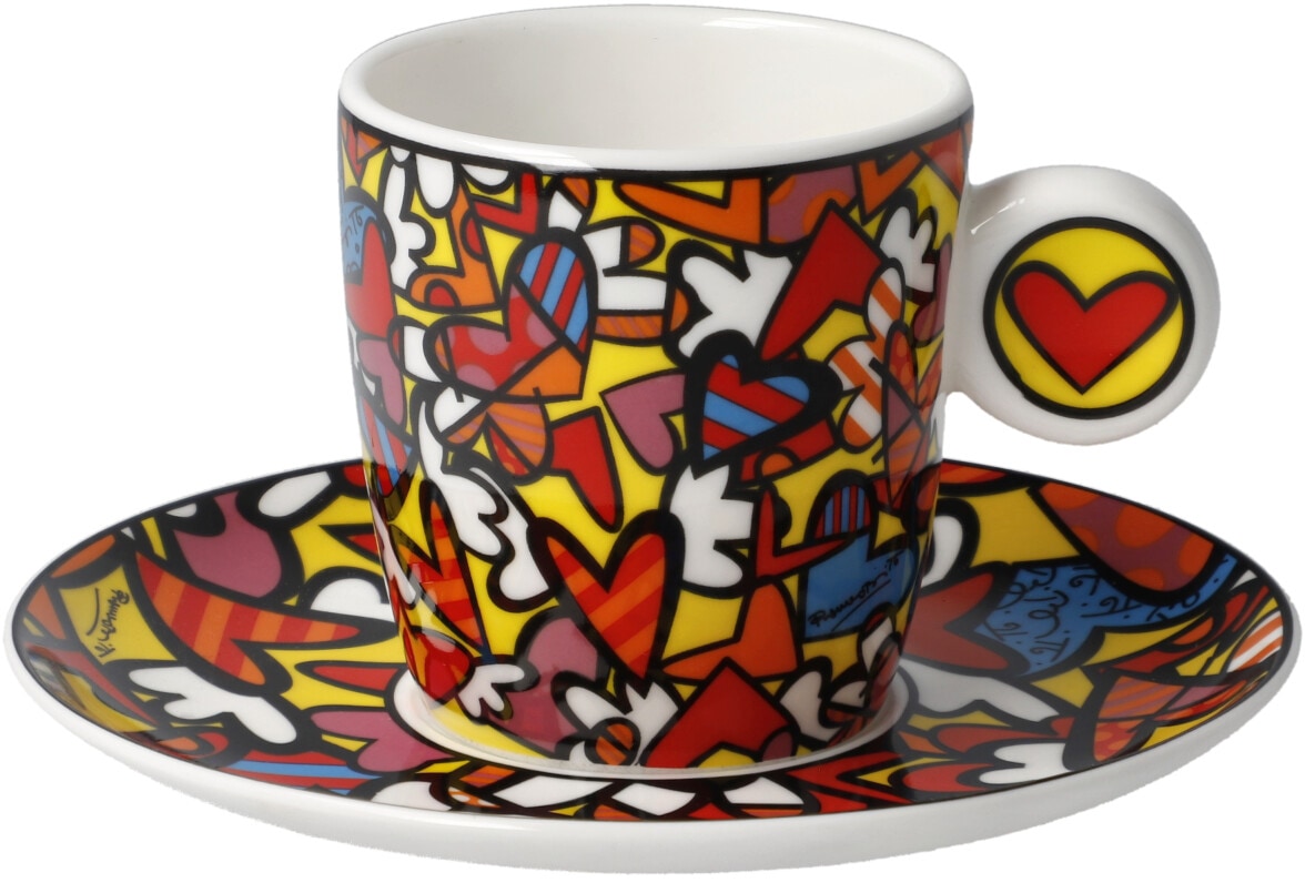 Goebel Espressotasse »Britto«, Pop Art, Romero Britto - All We Need is Love