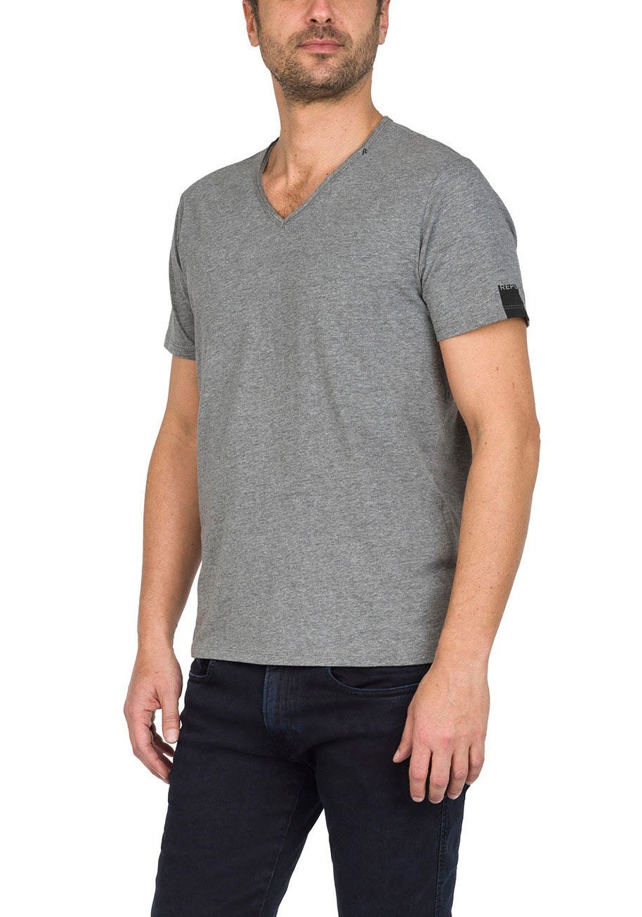 Replay T-Shirt, offenen Kanten
