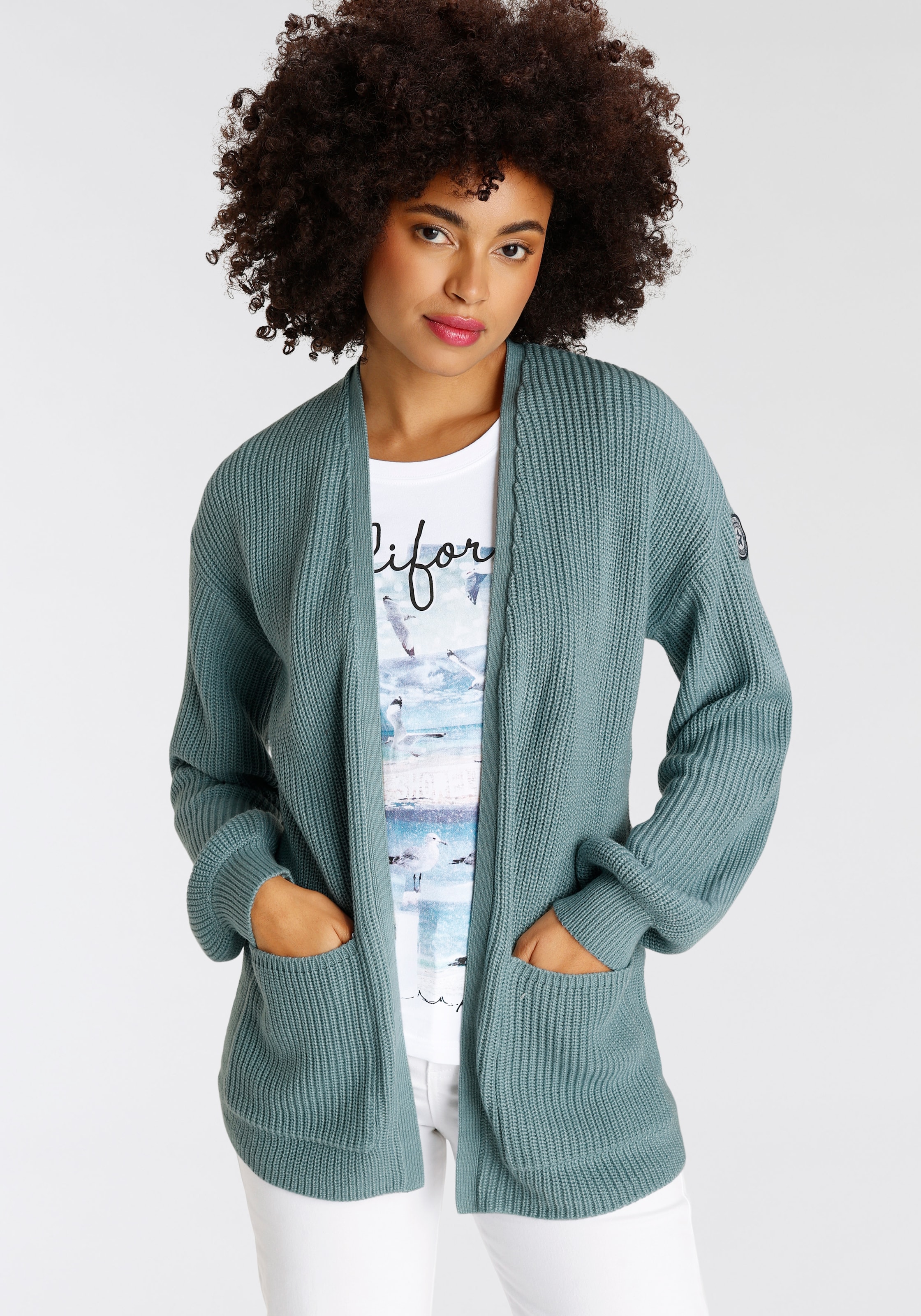 KangaROOS Strickjacke, aus kuscheligem Strick