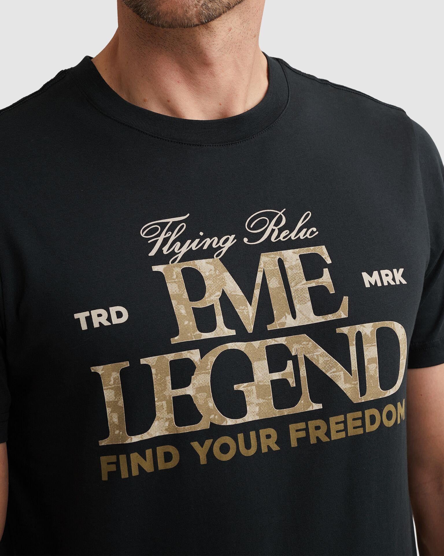 PME LEGEND T-Shirt »Short sleeve r-neck big print« Regular Fit, Kurzarm, lässiger Stil