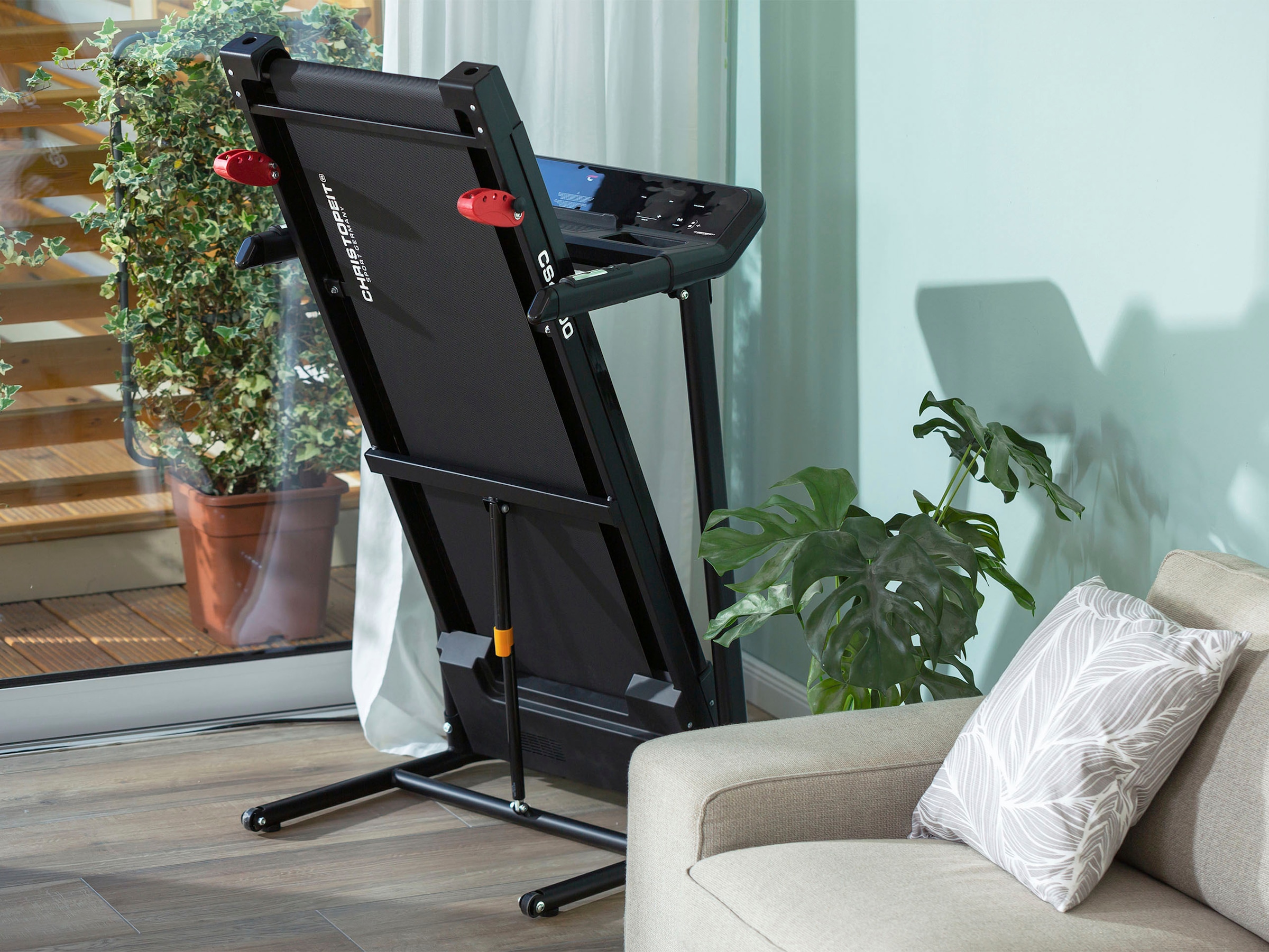Christopeit Sport® Laufband »CS 4000 mit Gestensteuerung«, (mit Ausklappautomatik Soft-Drop-System und Tablet-Halterung), bis max. 12 km/h, klappbar