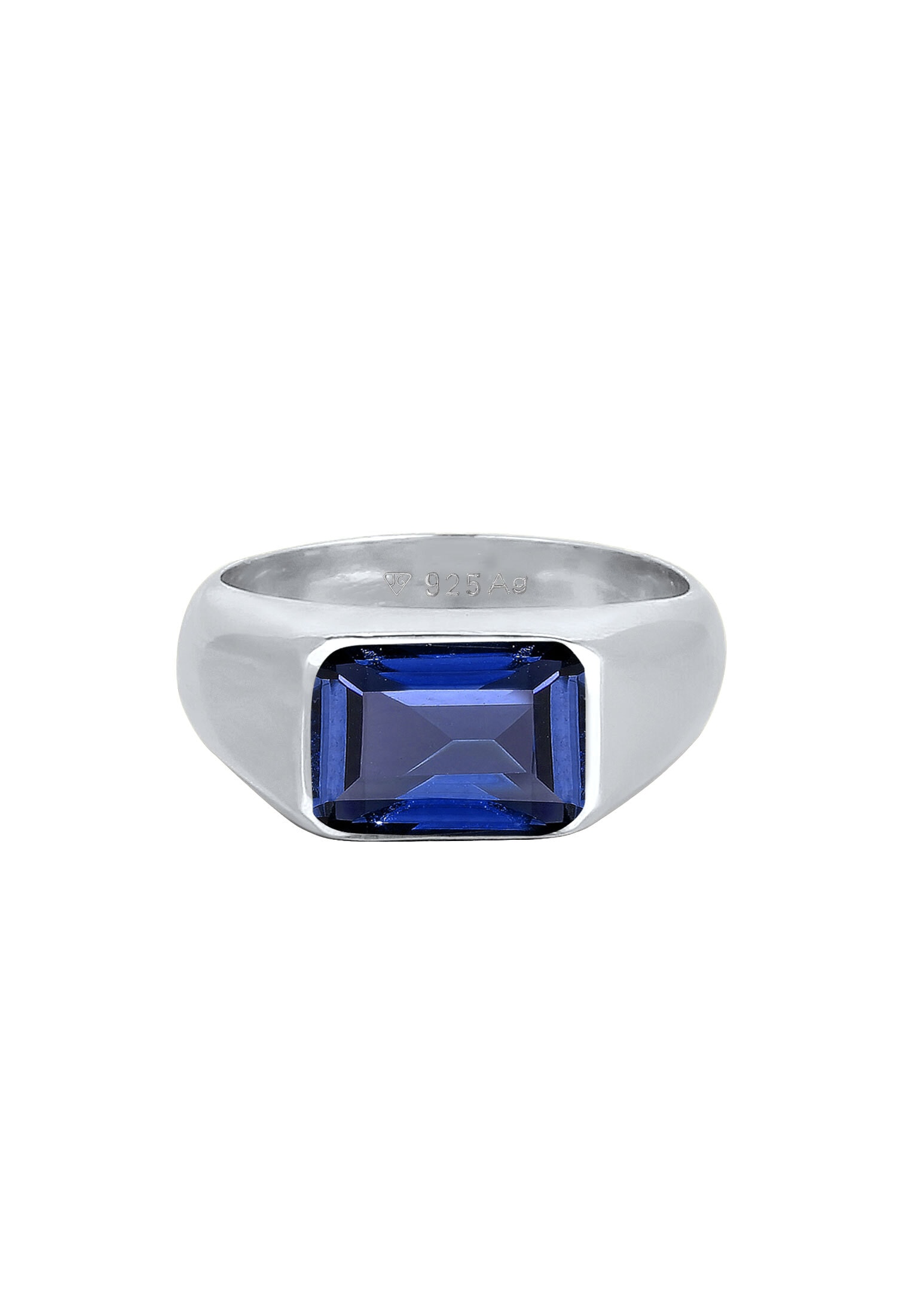 Elli Premium Siegelring »Ring Siegelring Saphir Dunkelblau 925 Sterling Silber«