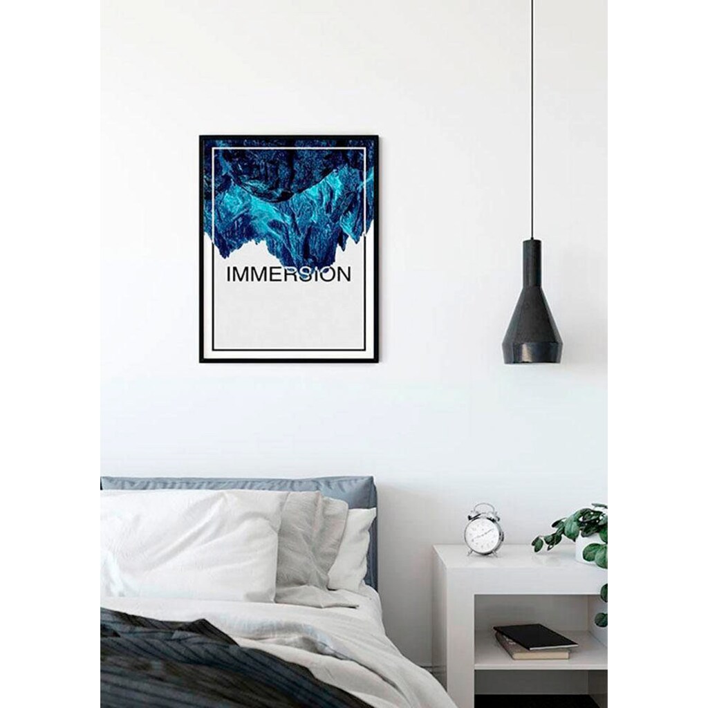 Komar Poster »Immersion Blue«, Abstrakt-Sprüche & Texte, (1 St.)