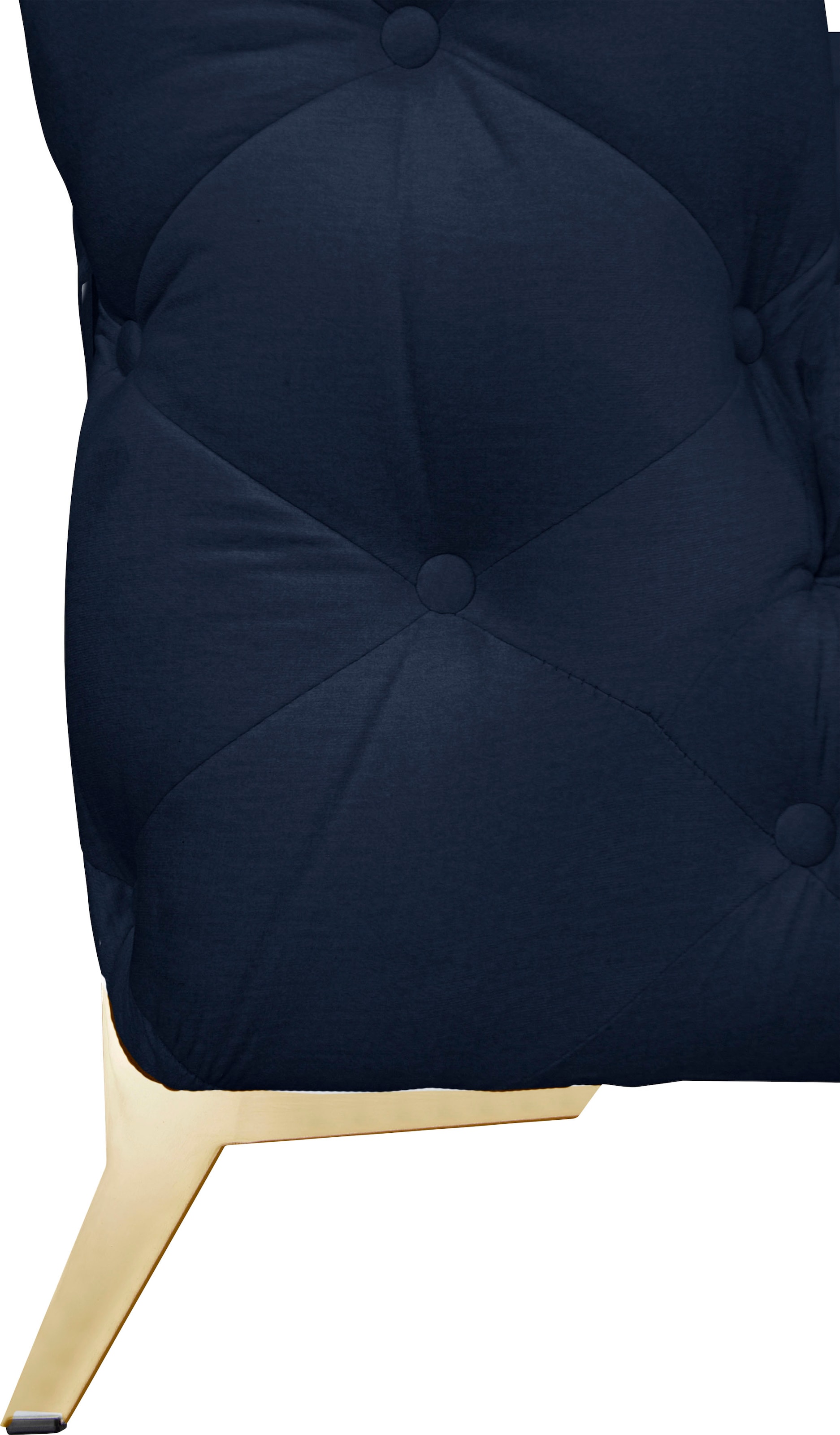 Leonique Chesterfield-Sofa »Amaury L-Form« moderne Chersterfield-Optik, Breite 262 cm, Fußfarbe wählbar