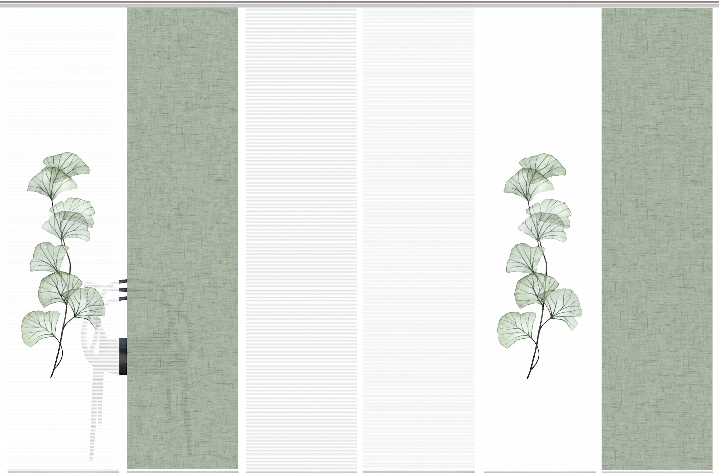 Vision S Schiebegardine »BERTO 6er SET« Paneelwagen 6 Stk. tlg. Schiebevorhang Digidruck 6er Set BERTO