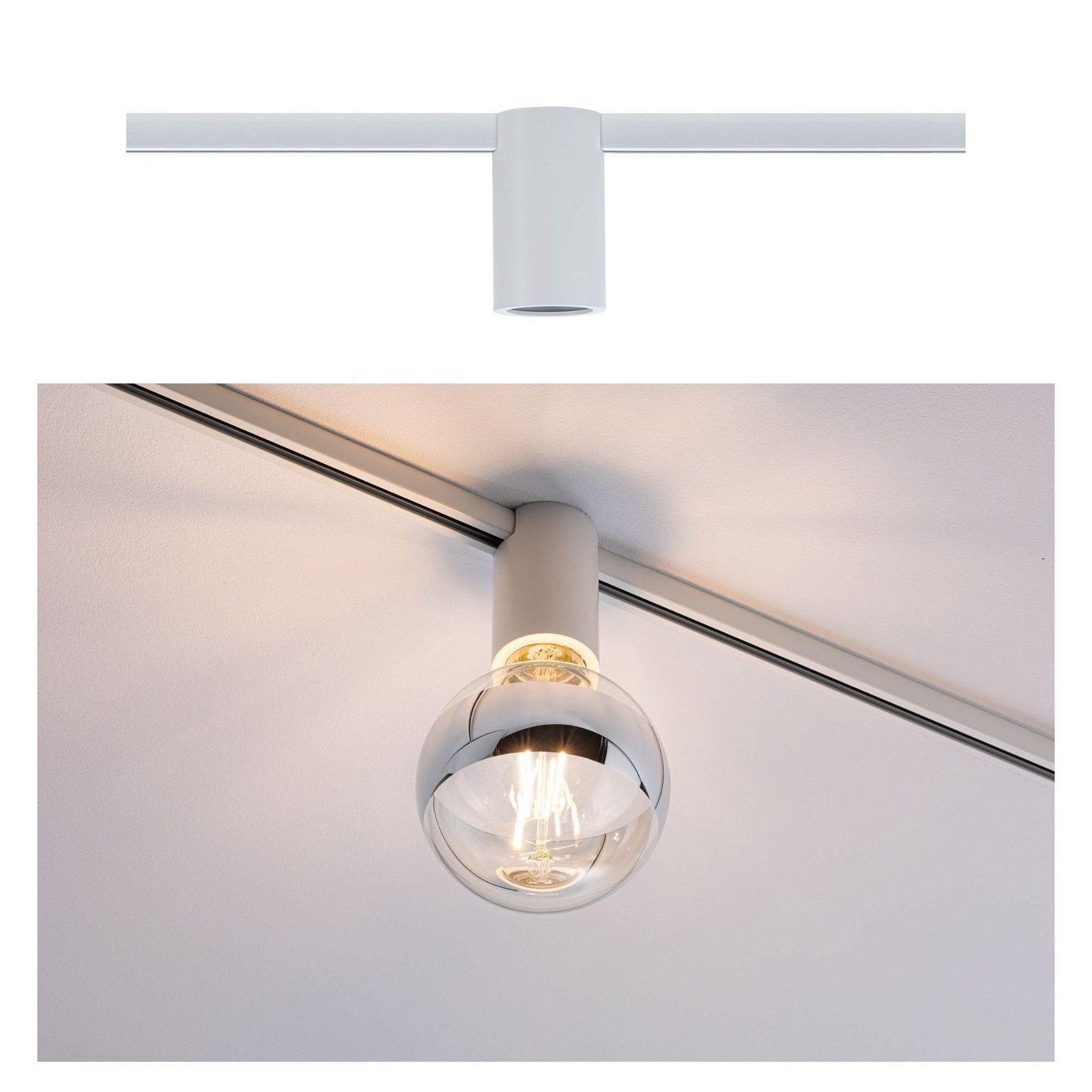 Paulmann Schienensystem-Leuchten »URail Schienenspot Socket Einzelspot E27 max. 20W 230V«, dimmbar