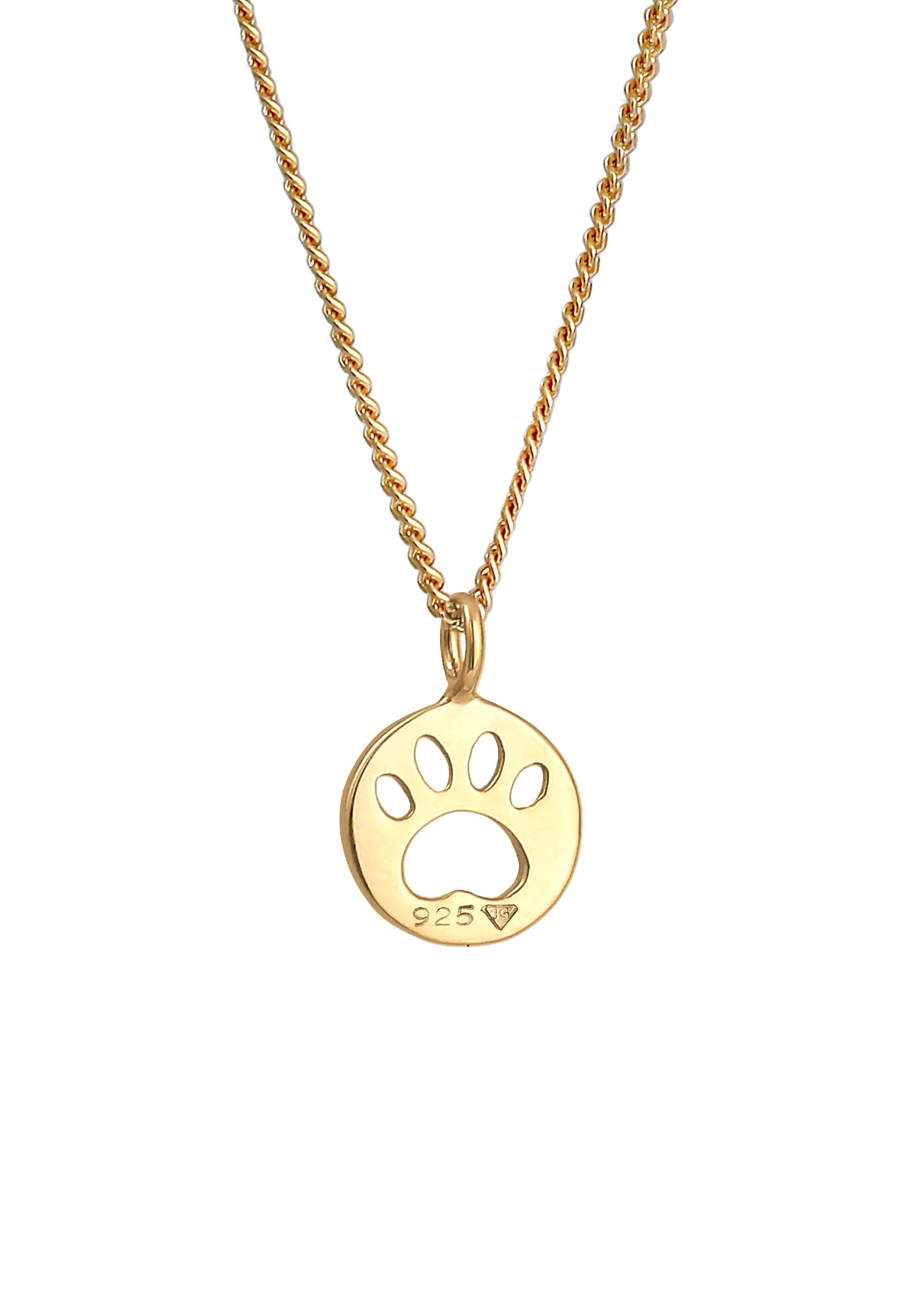 Elli Silberkette »Halskette Kinder Pfote Katze Hund 925 Silber«
