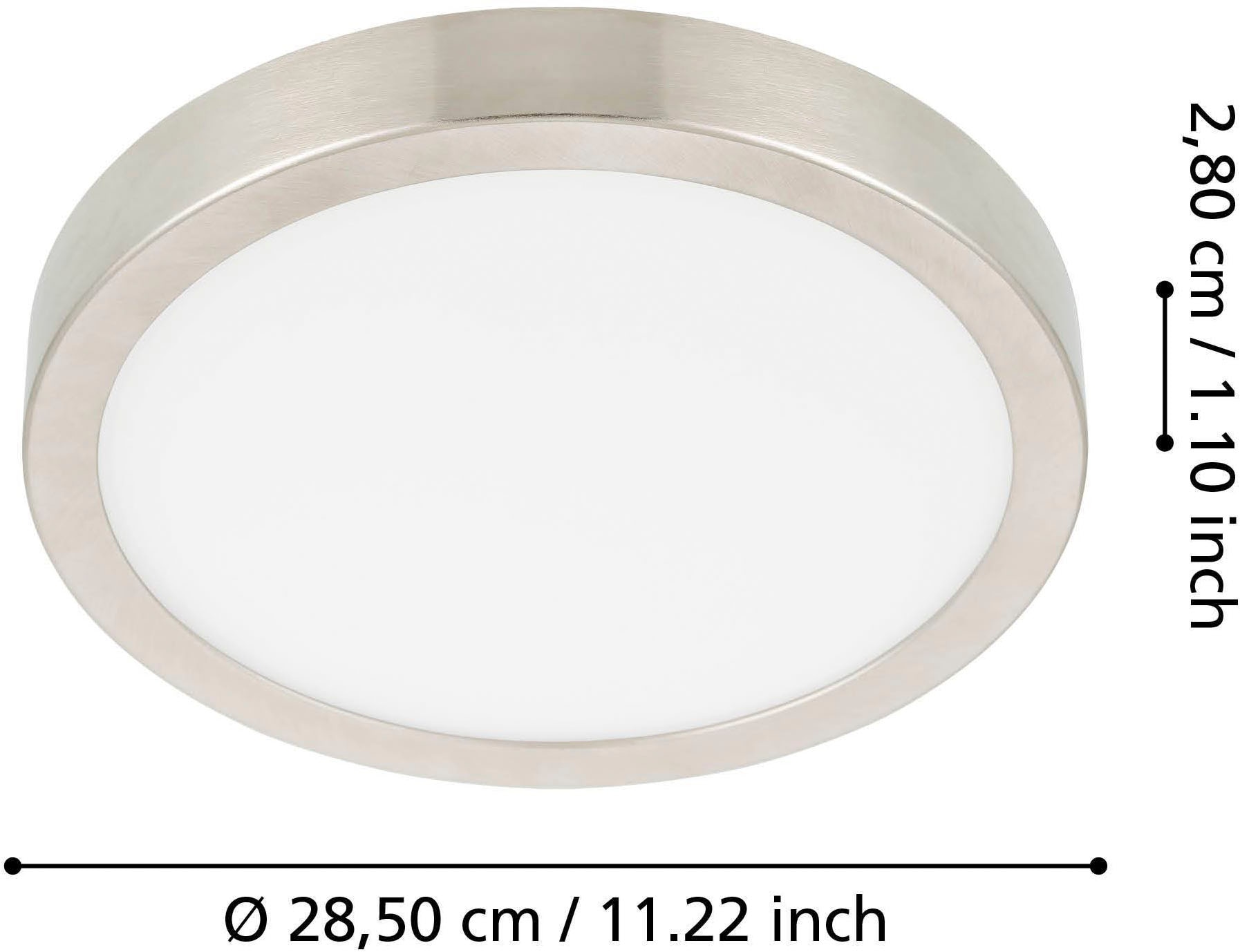 EGLO Aufbauleuchte »Fueva 5 Deckenlampe, Wohnzimmerlampe, Stahl und Kunststoff, Flurlampe« LED-Modul 1 Stk. Neutralweiß Ø 28,5 cm, Aufbauleuchte, Deckenlampe, Weiß, LED Aufbaulampe, Lampe