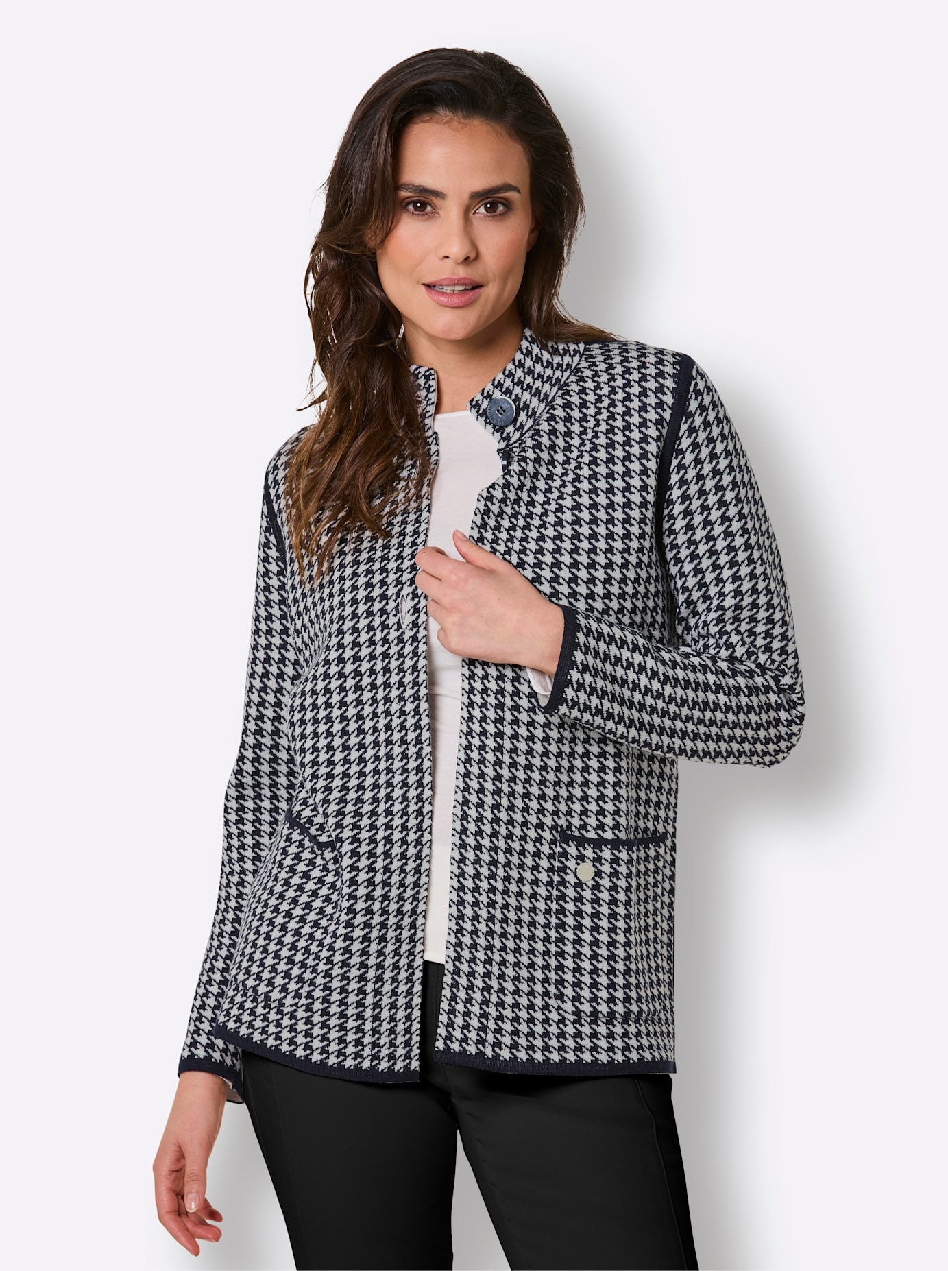 CREATION L PREMIUM Jacquardstrickjacke