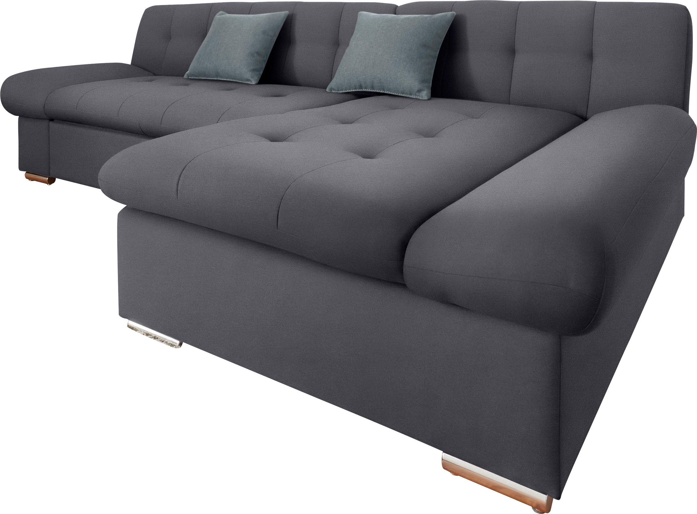 TRENDMANUFAKTUR Ecksofa »Reggae II, moderne Optik, Armteilverstellung, B/T 237/156cm, L-Form«, wahlweise mit Bettfunktion