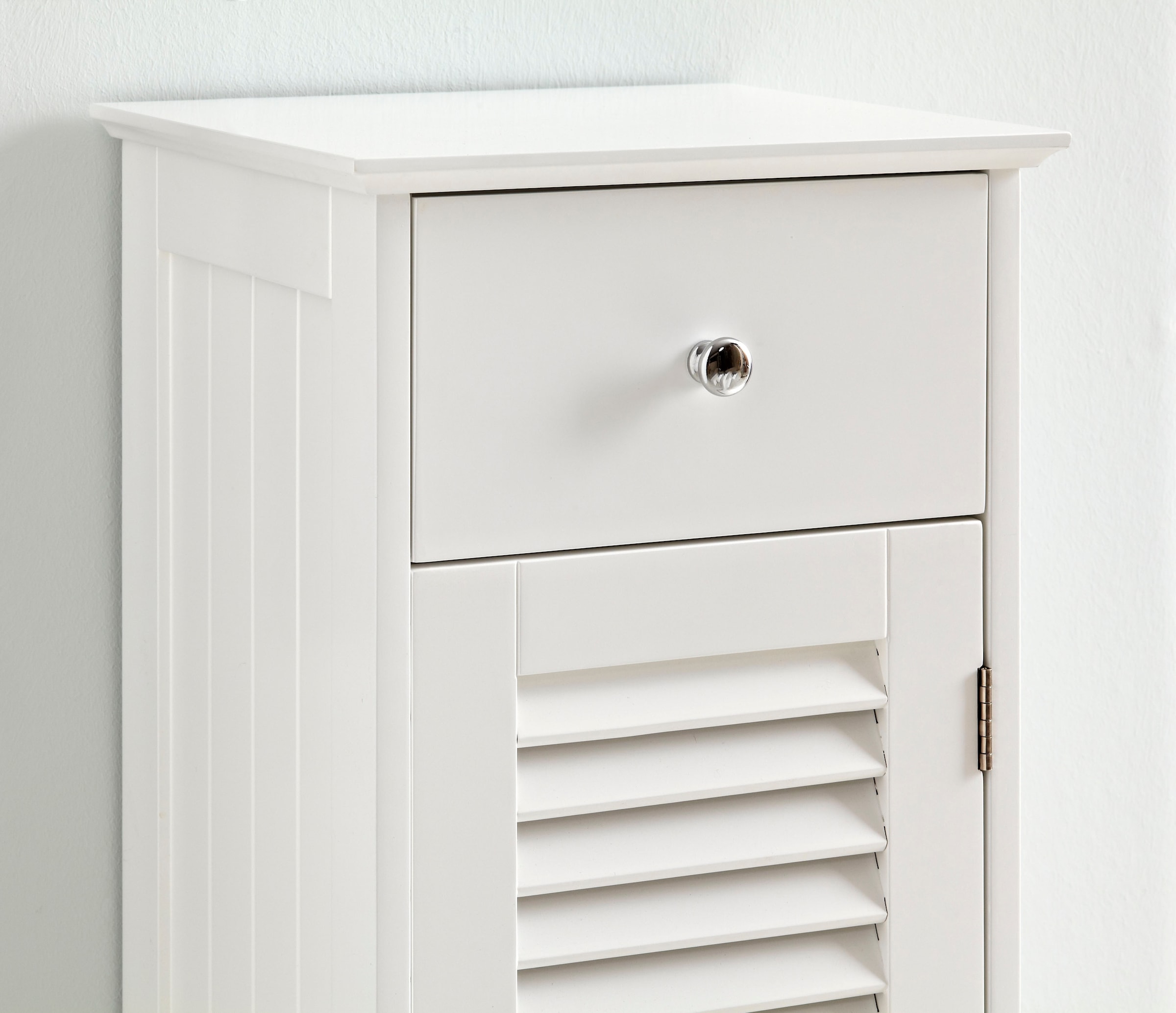 Saphir Badmöbel-Set »Quickset 928 4-teilig, Waschbeckenunterschrank mit Spiegel«, (4 St.), Unterschrank, Hängeschrank, 4 Türen, 1 Schublade, Nische, Weiß Glanz