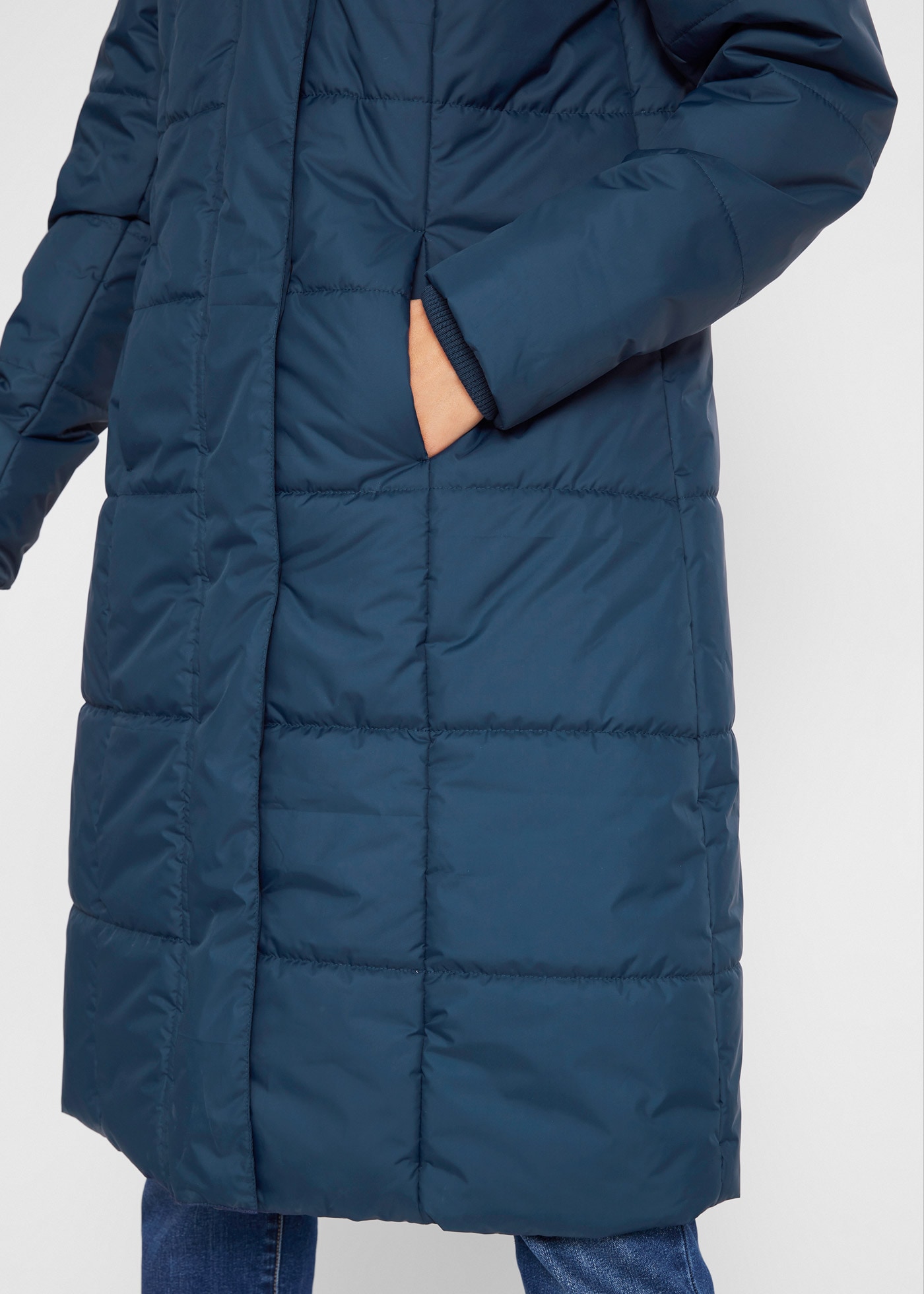 bonprix Steppmantel »Steppmantel mit abnehmbarer Kapuze« Steppmantel mit abnehmbarer Kapuze