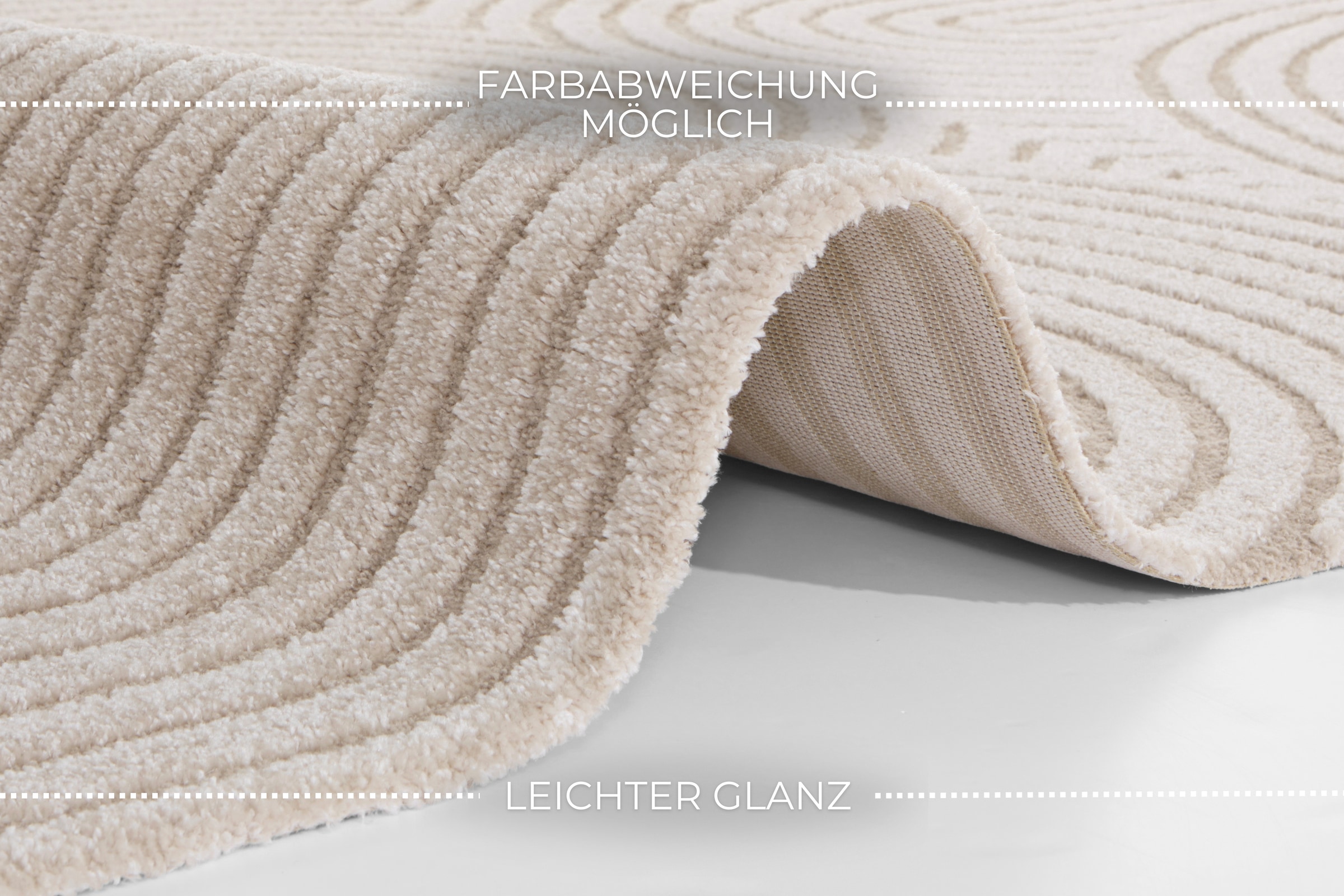 ELLE DECORATION Designteppich »Panglao«, rechteckig, softer Kurzflor, Hoch-Tief-Effekt, robust & pflegeleicht, Scandi-Look