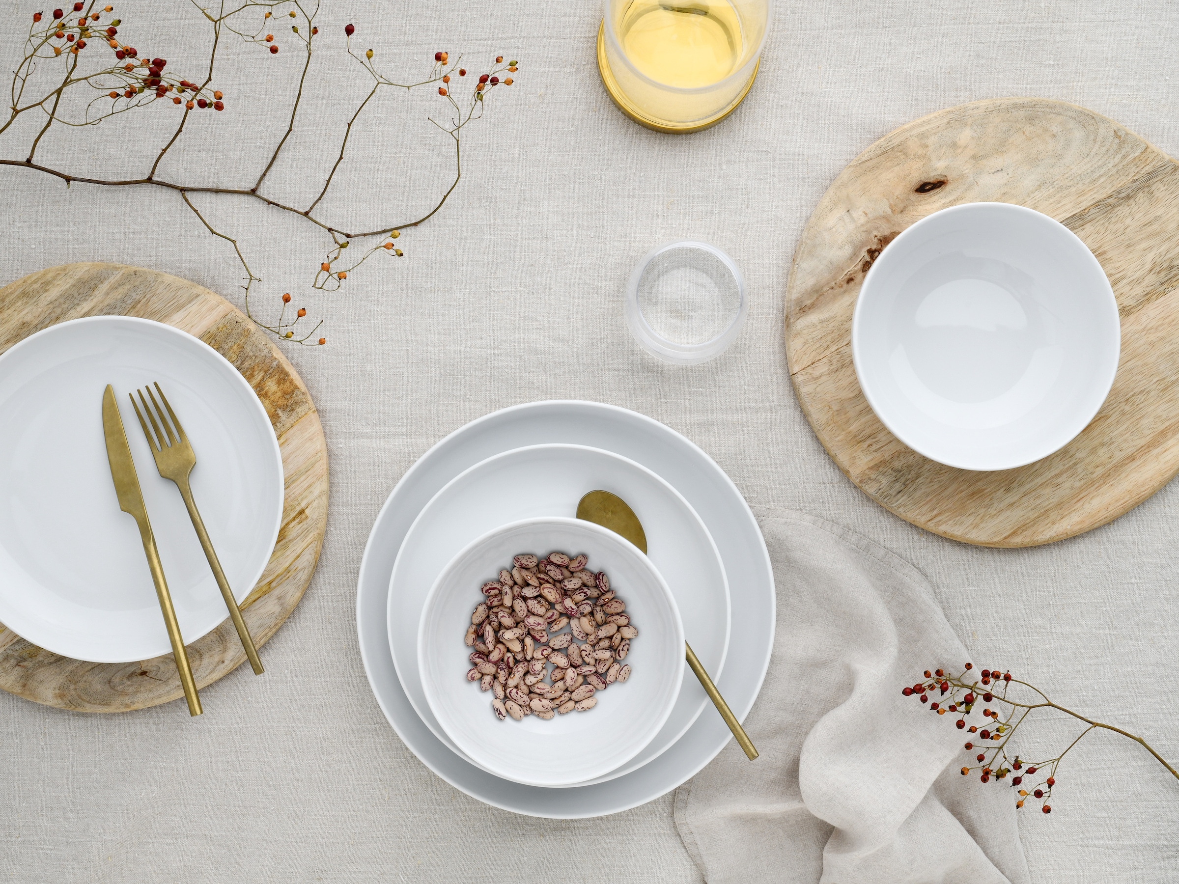 CreaTable Teller-Set »Allround Weiß, Tellerset 12-tlg« Daily Use, Zeitlos