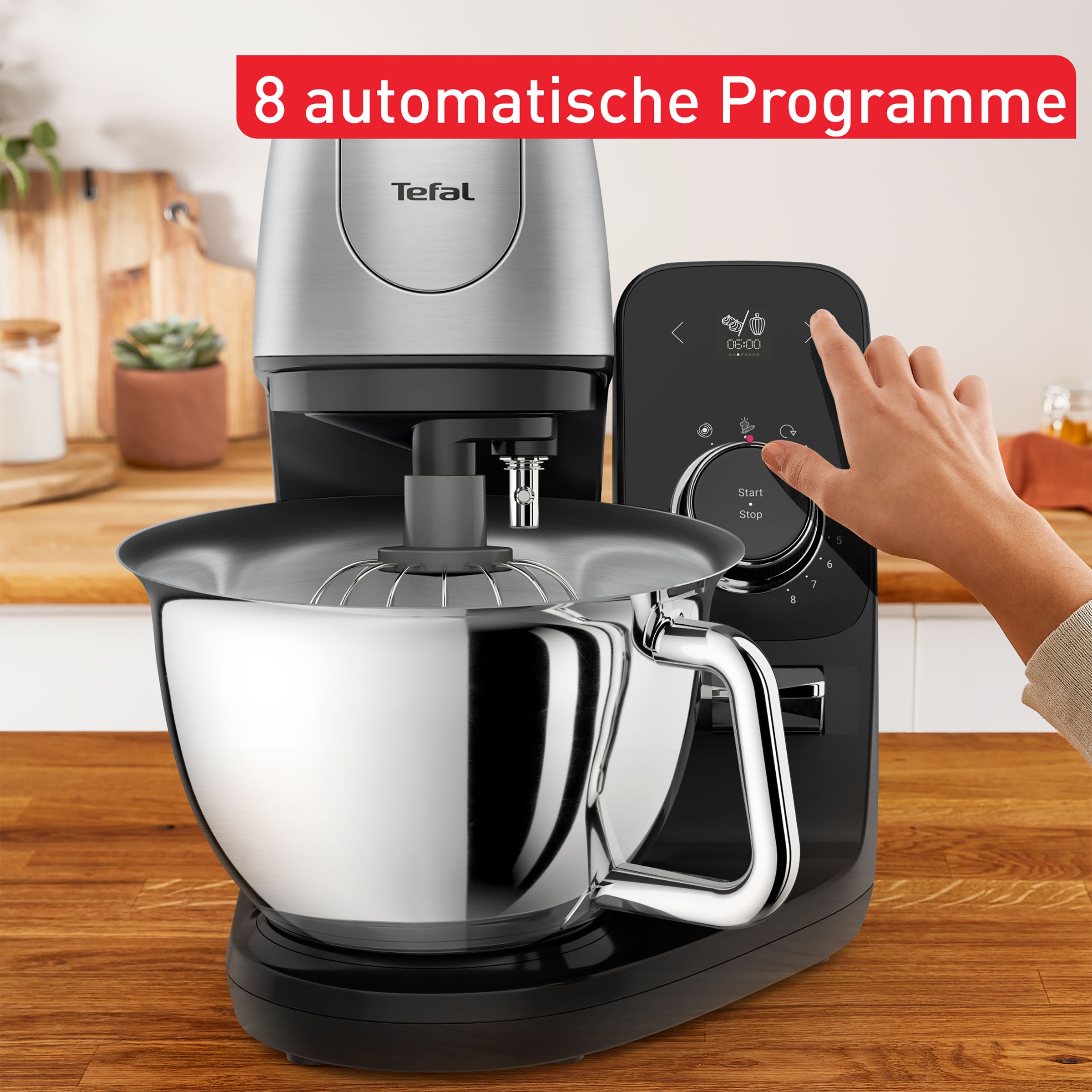 Tefal Küchenmaschine »QB9008 Coach«, 8 Automatikprogramme, personalisiertes Erlebnis, leiser Motor