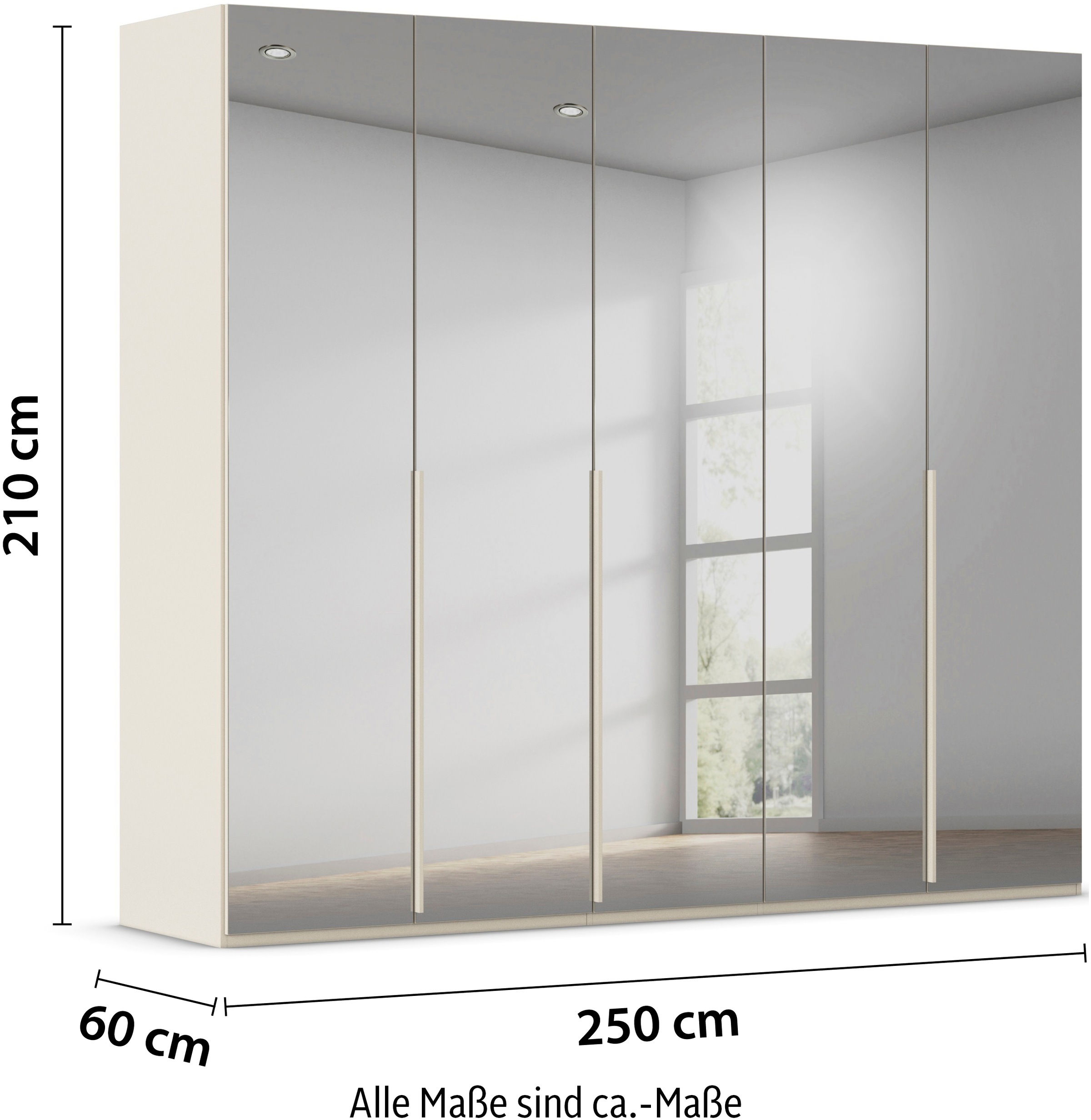 LeGer Home by Lena Gercke Kleiderschrank »Schrank Garderobe Ankleide Schlafzimmer Flur Serina«, (in 3 verschiedenen Ausstattungen BASIC/CLASSIC/PREMIUM), in 6 Breiten (101 - 401 cm) mit Front Glas oder Dekor MADE IN GERMANY