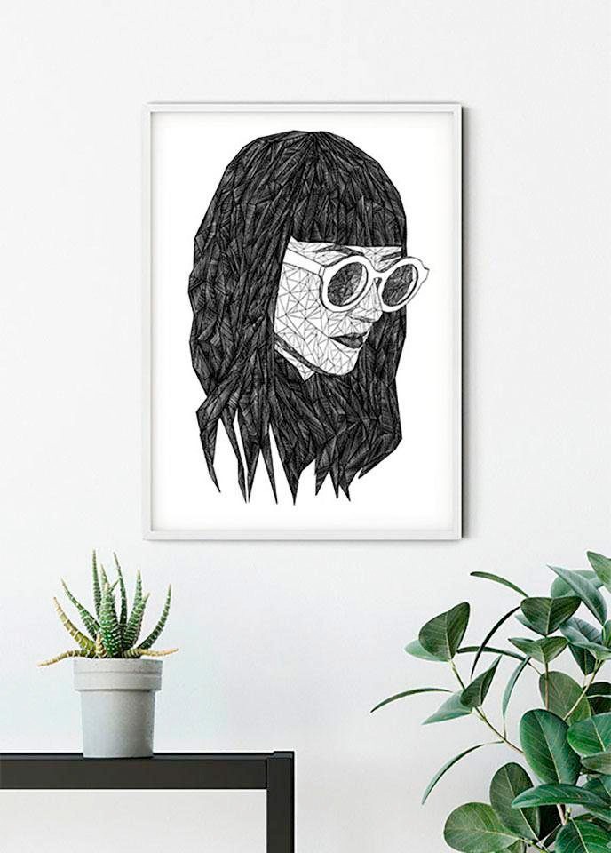 Komar Bild »Grid Monochrome« Porträts 1 Stk. tlg. Wandbild zur Dekoration - ohne Rahmen