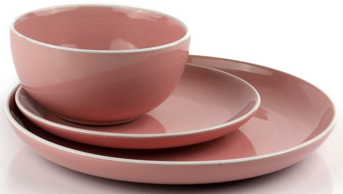 Retsch Arzberg Tafelservice »Geschirr-Set, Service HALO BUBBLE GUM« Teller Set, Klare Farben und Klare Formen - 12 Teile, für 4 Personen