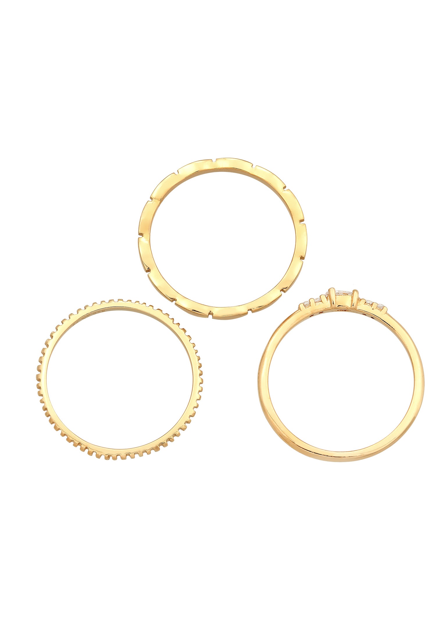 Elli Ring-Set »Ring Zirkonia Marquise Basic Stapelring Set 925 Silber«