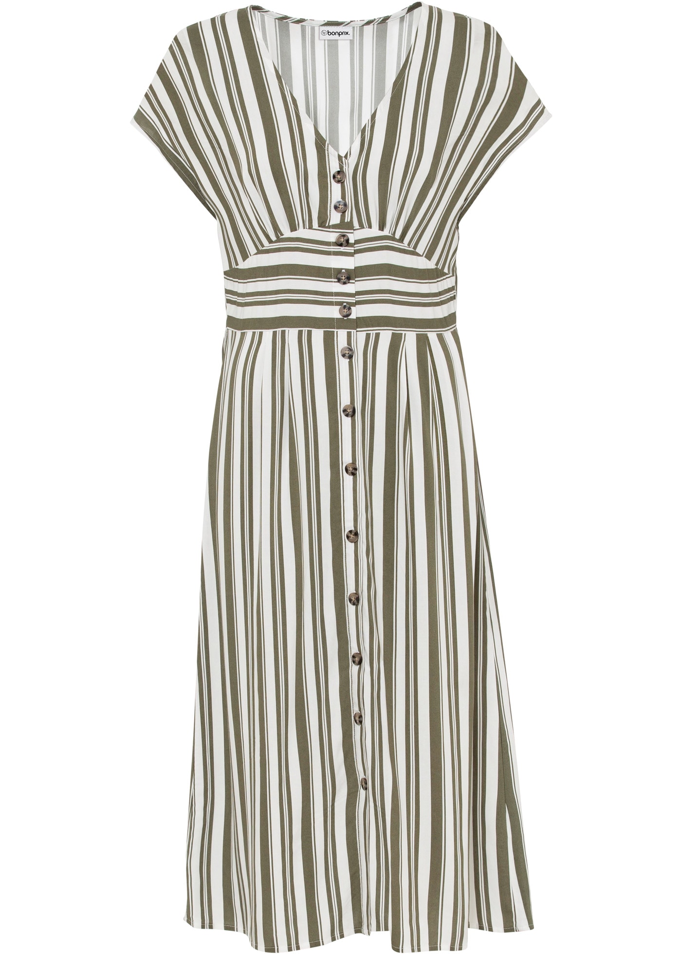 bonprix Midikleid für warme Tage, aus Viskose, ausgestellte Passform