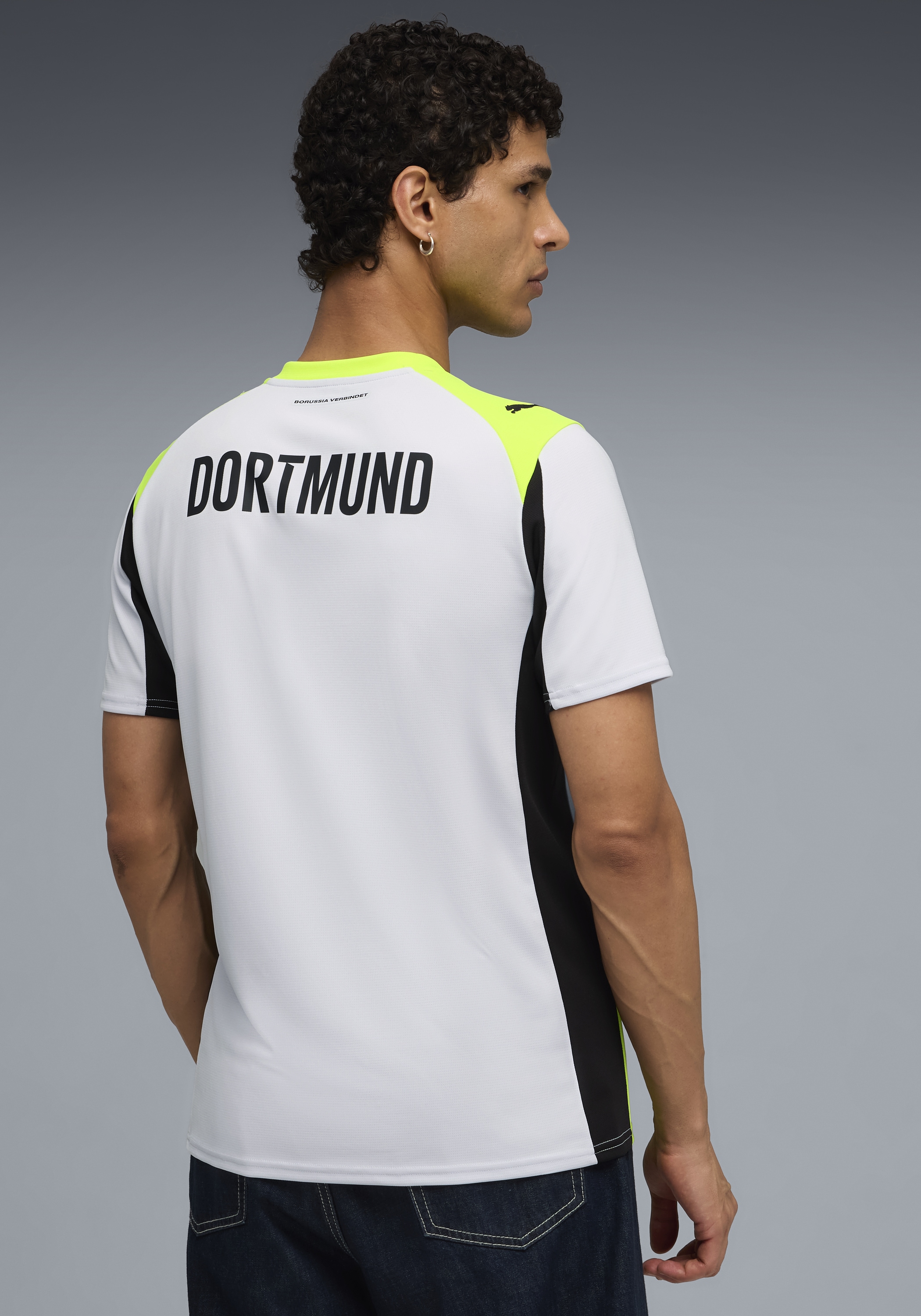 PUMA Fußballtrikot »BVB AWAY JERSEY REPLICA« Fußball, Kurzarm, sportlicher Stil, mit Rundhalsausschnitt