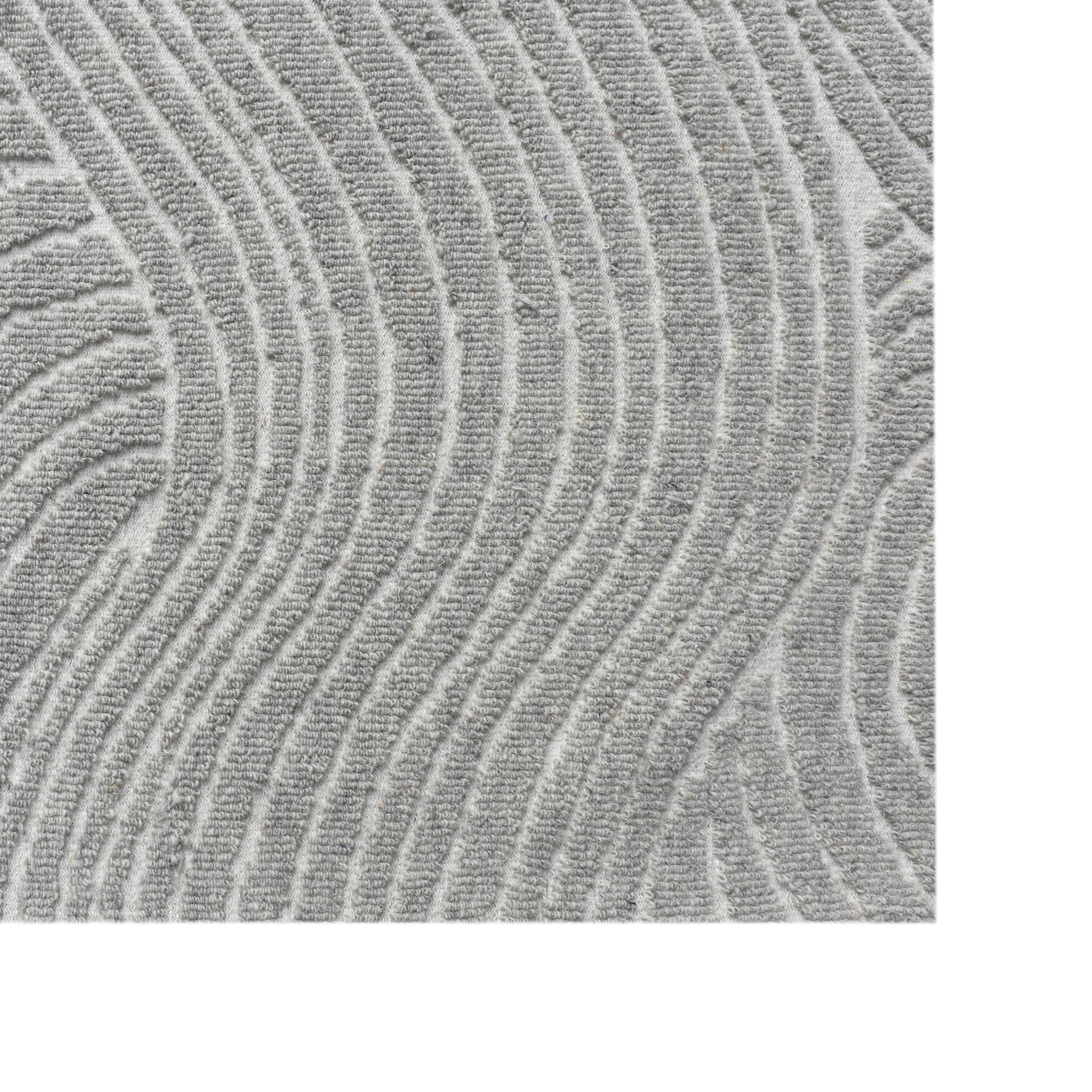 my home Wollteppich »Falun, Wolle, Hoch-Tief-Struktur, maschinell gewebt« rechteckig einfarbig, Wolle, Teppich, Wohnzimmer, Schlafzimmer, Esszimmer