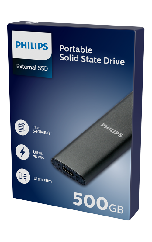 Philips externe SSD »External SSD 500GB«, Anschluss USB-C, Ultra Speed