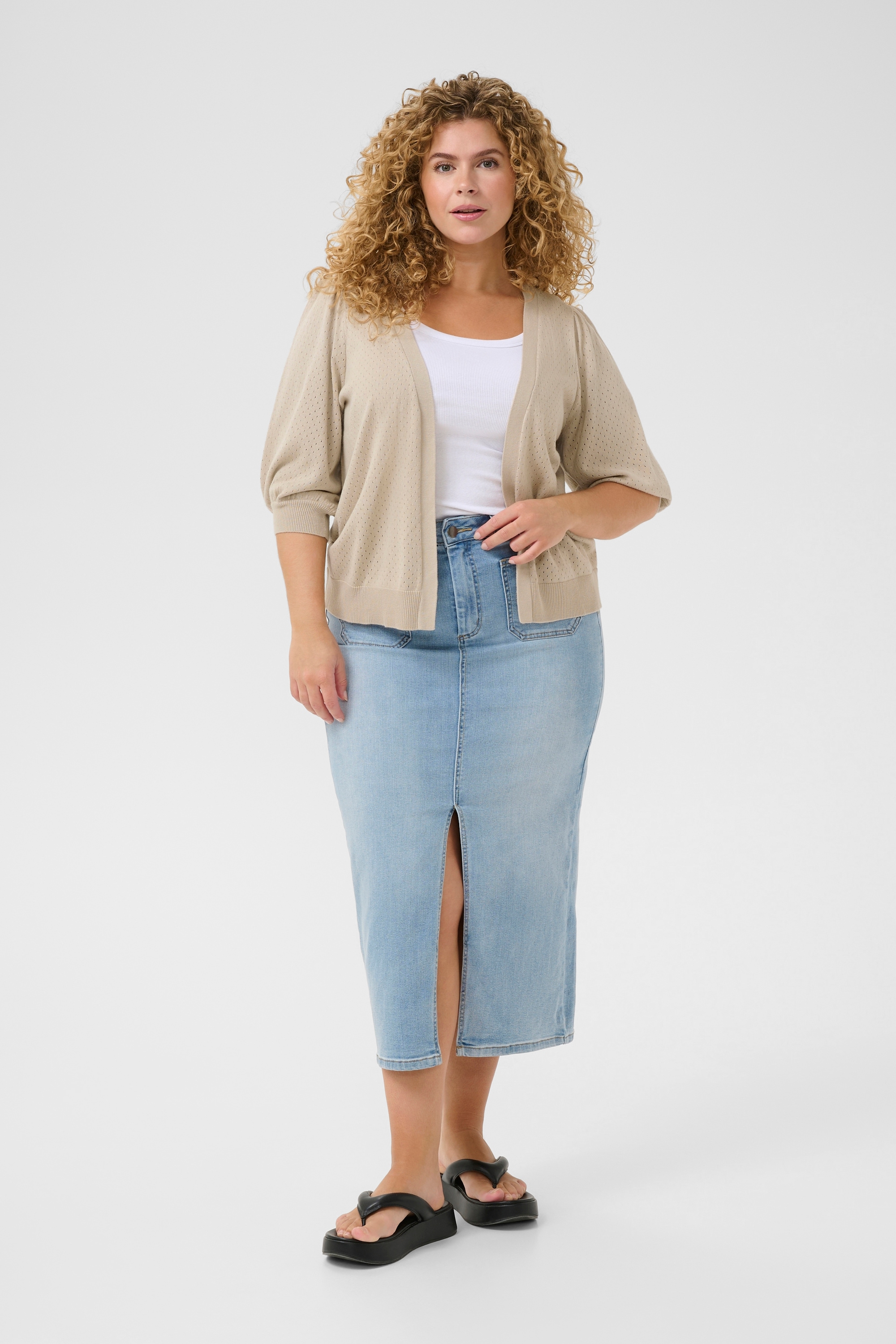 KAFFE Curve Strickjacke »Damen Strickjacke KCdalina«