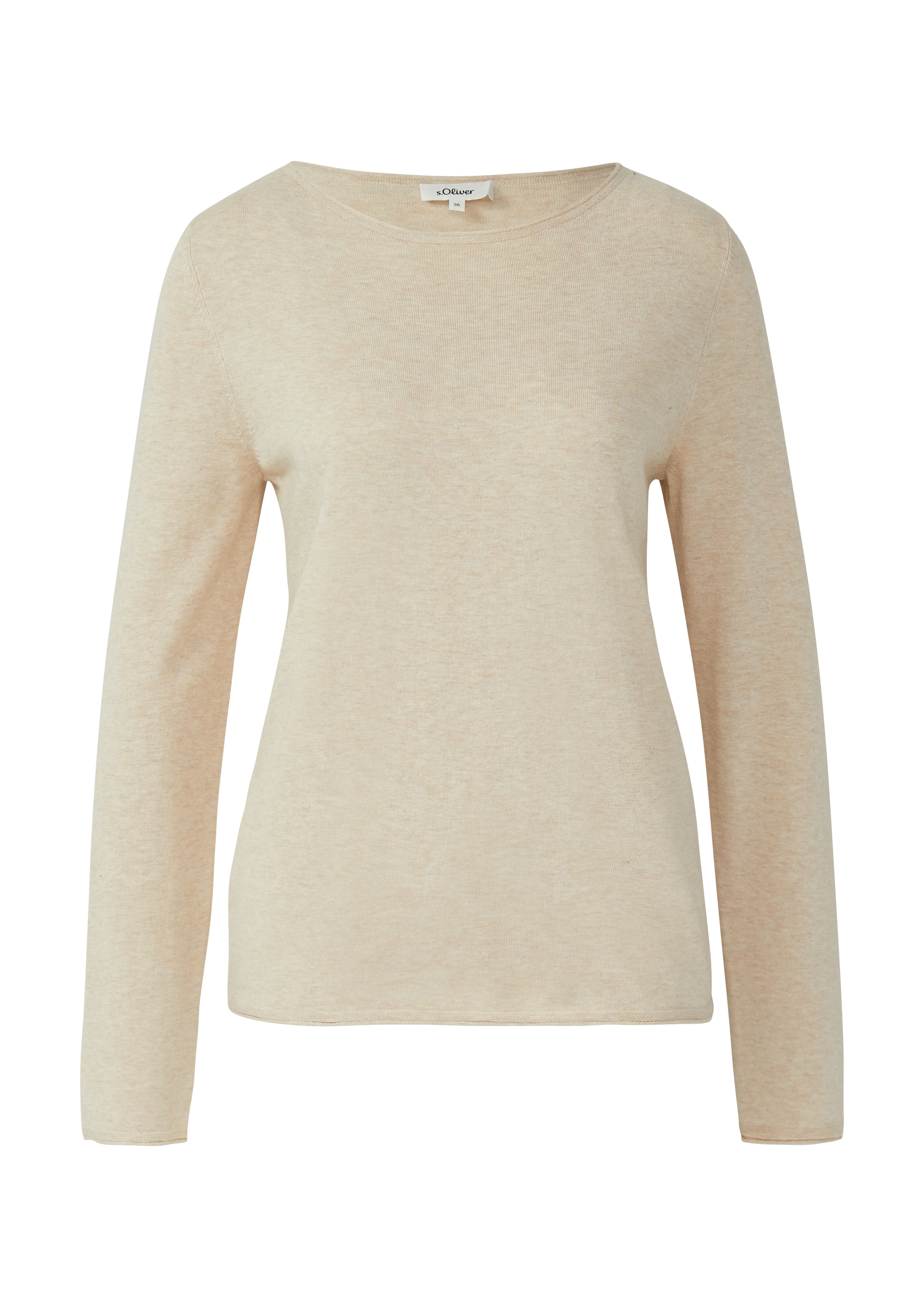 s.Oliver Langarmshirt, mit Rollkanten