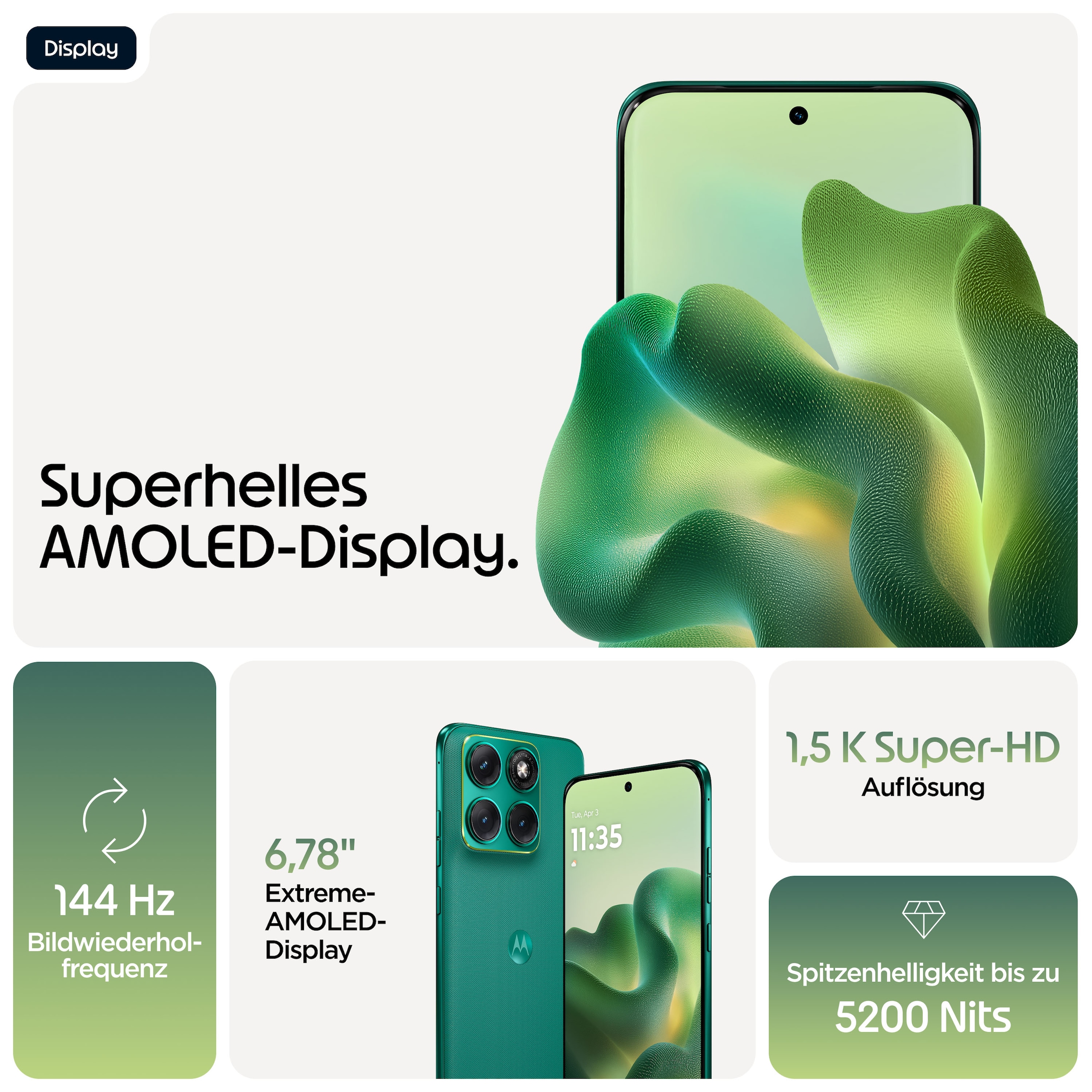 Motorola Smartphone »edge 70 fusion« PANTONE®  Sporting Green