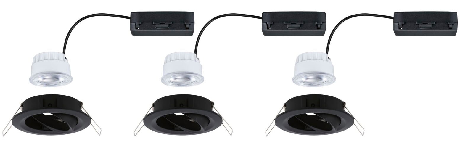 Paulmann LED Einbauleuchte »LED Einbauleuchte Nova Coin rund 84mm 50°« LED-Modul 3 Stk. Neutralweiß