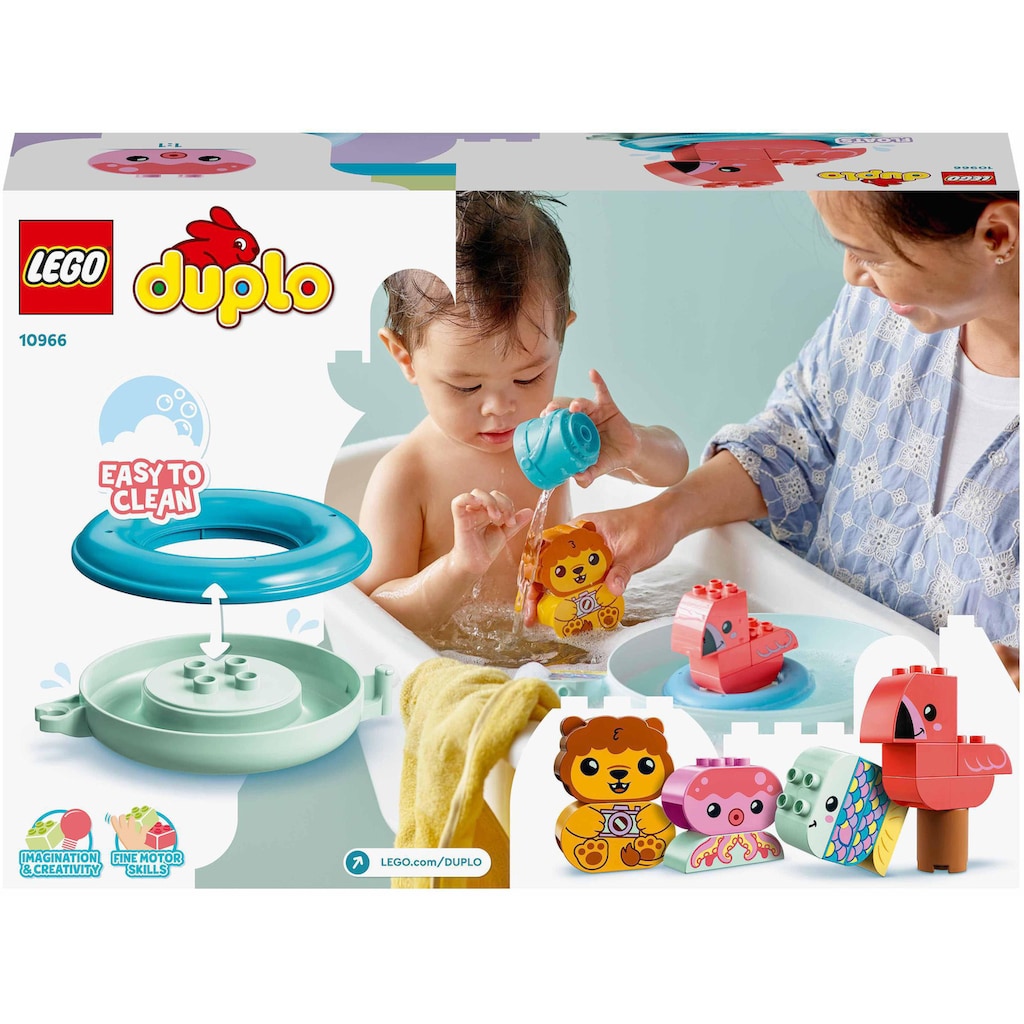 LEGO® Konstruktionsspielsteine »Badewannenspaß: Schwimmende Tierinsel (10966), LEGO® DUPLO«, (20 St.)